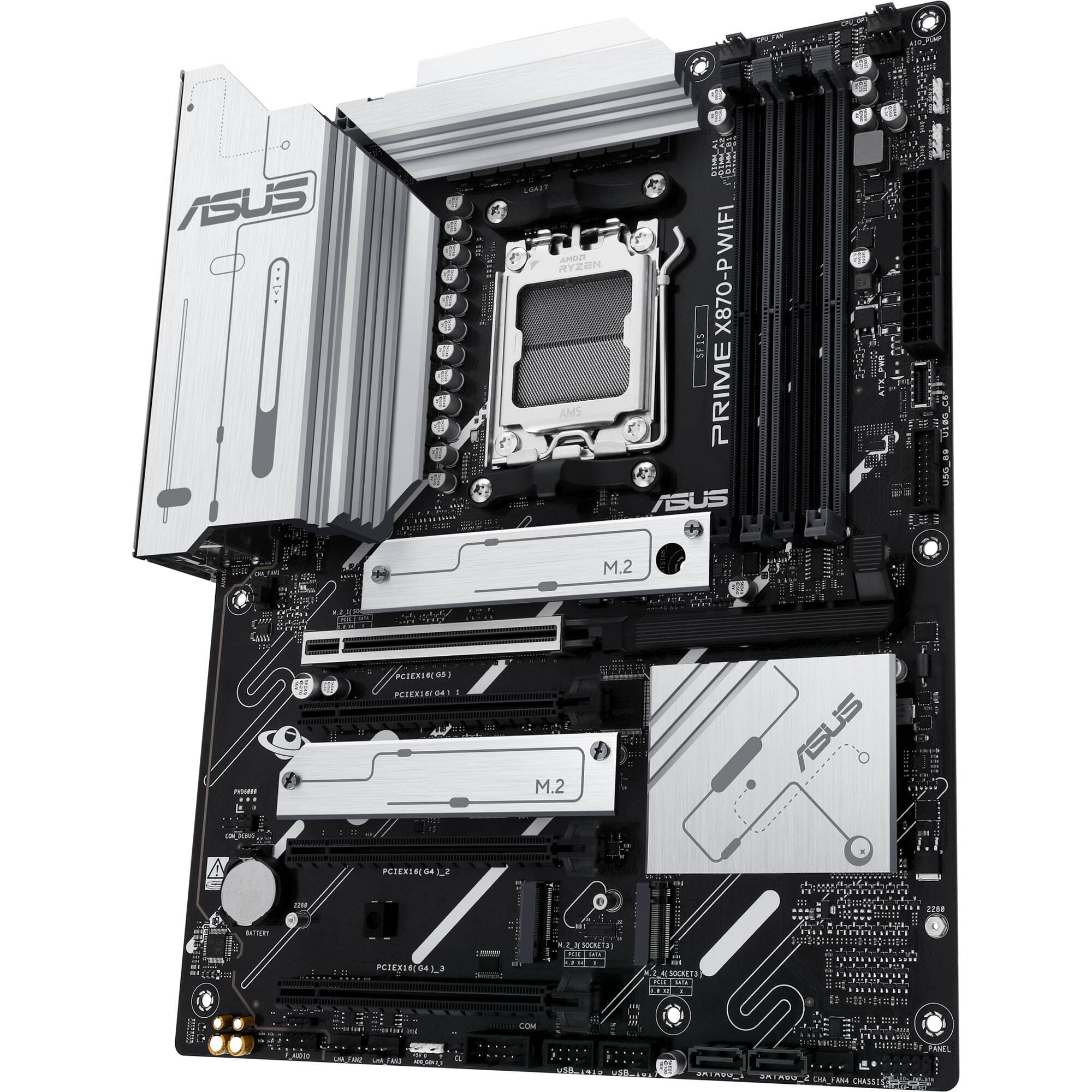 ASUS PRIME X870-P WIFI ATX motherboard for AMD AM5 processors with Wi-Fi 7 and PCIe 5.0