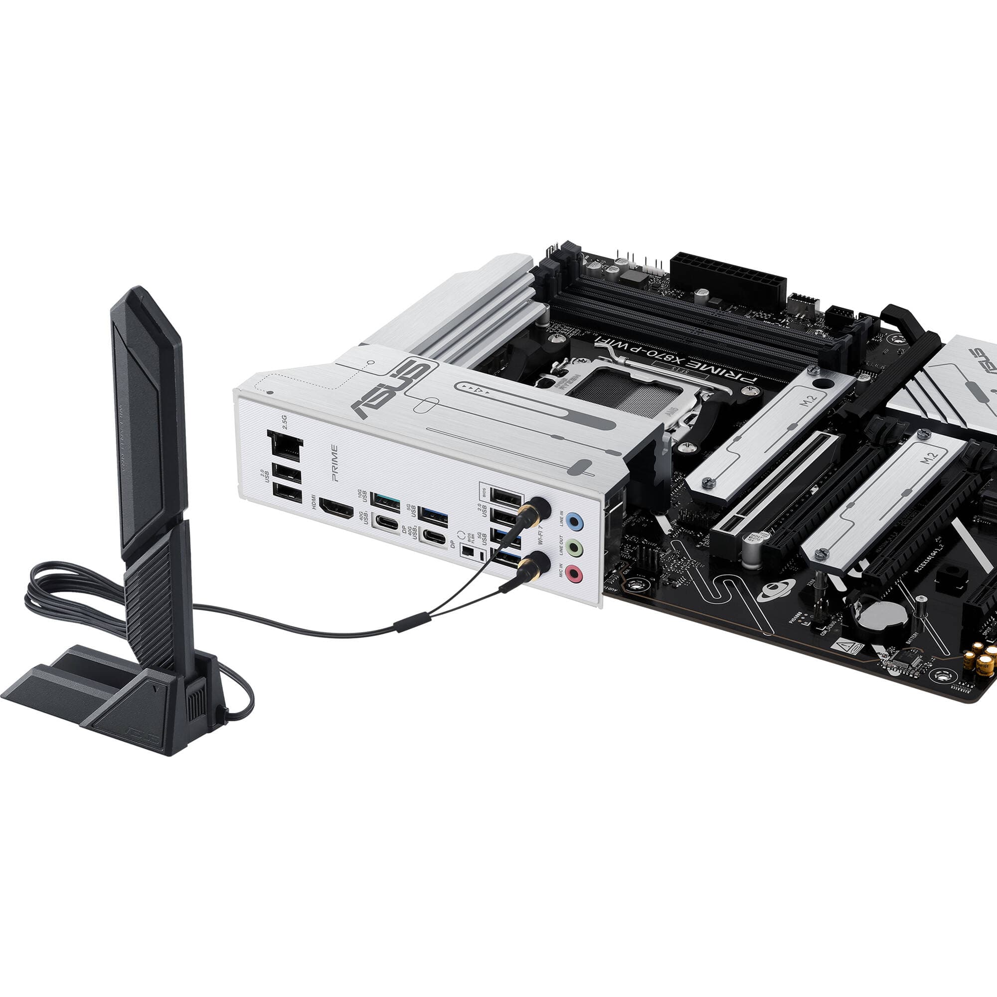 ASUS PRIME X870-P WIFI ATX motherboard for AMD AM5 processors with Wi-Fi 7 and PCIe 5.0