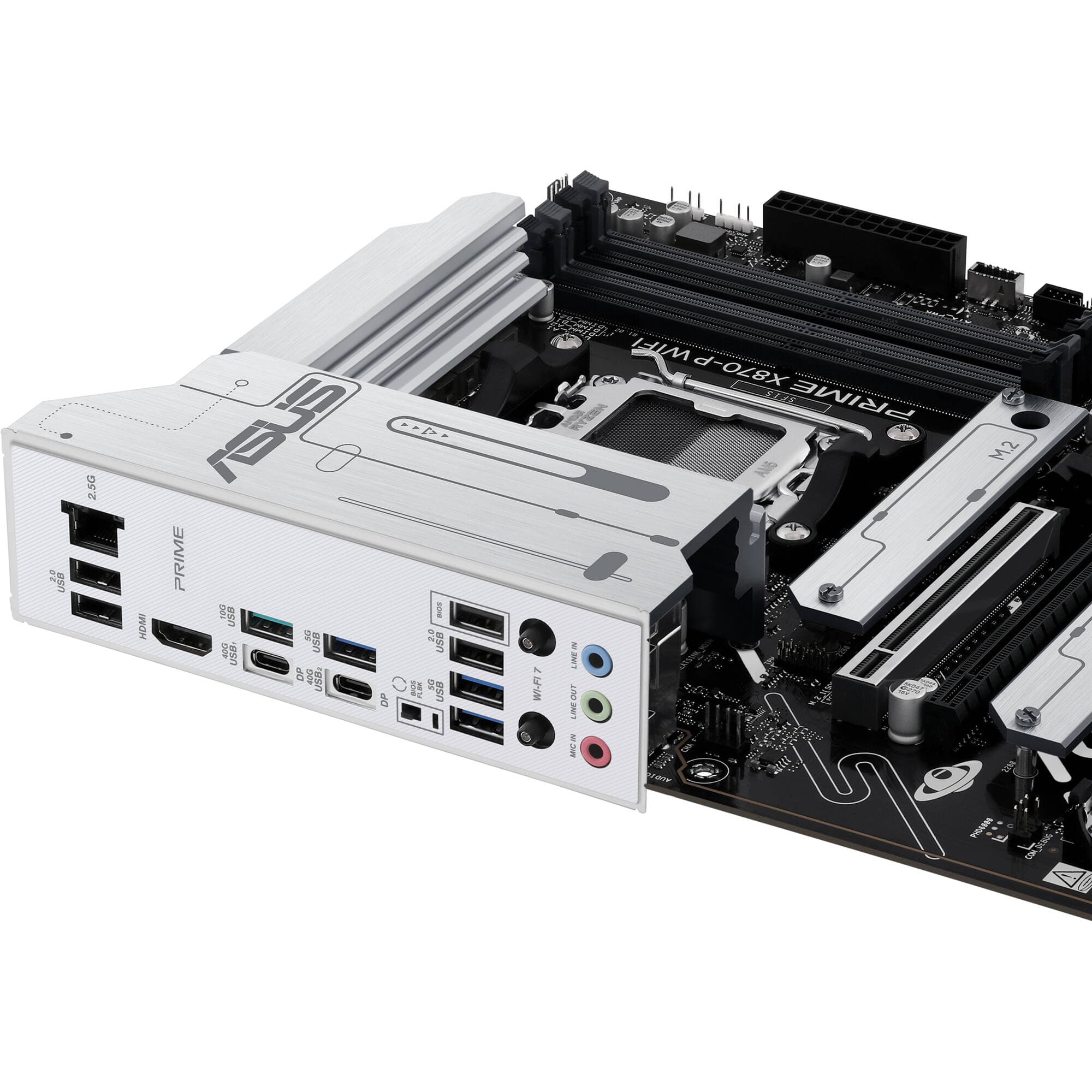 ASUS PRIME X870-P WIFI ATX motherboard for AMD AM5 processors with Wi-Fi 7 and PCIe 5.0