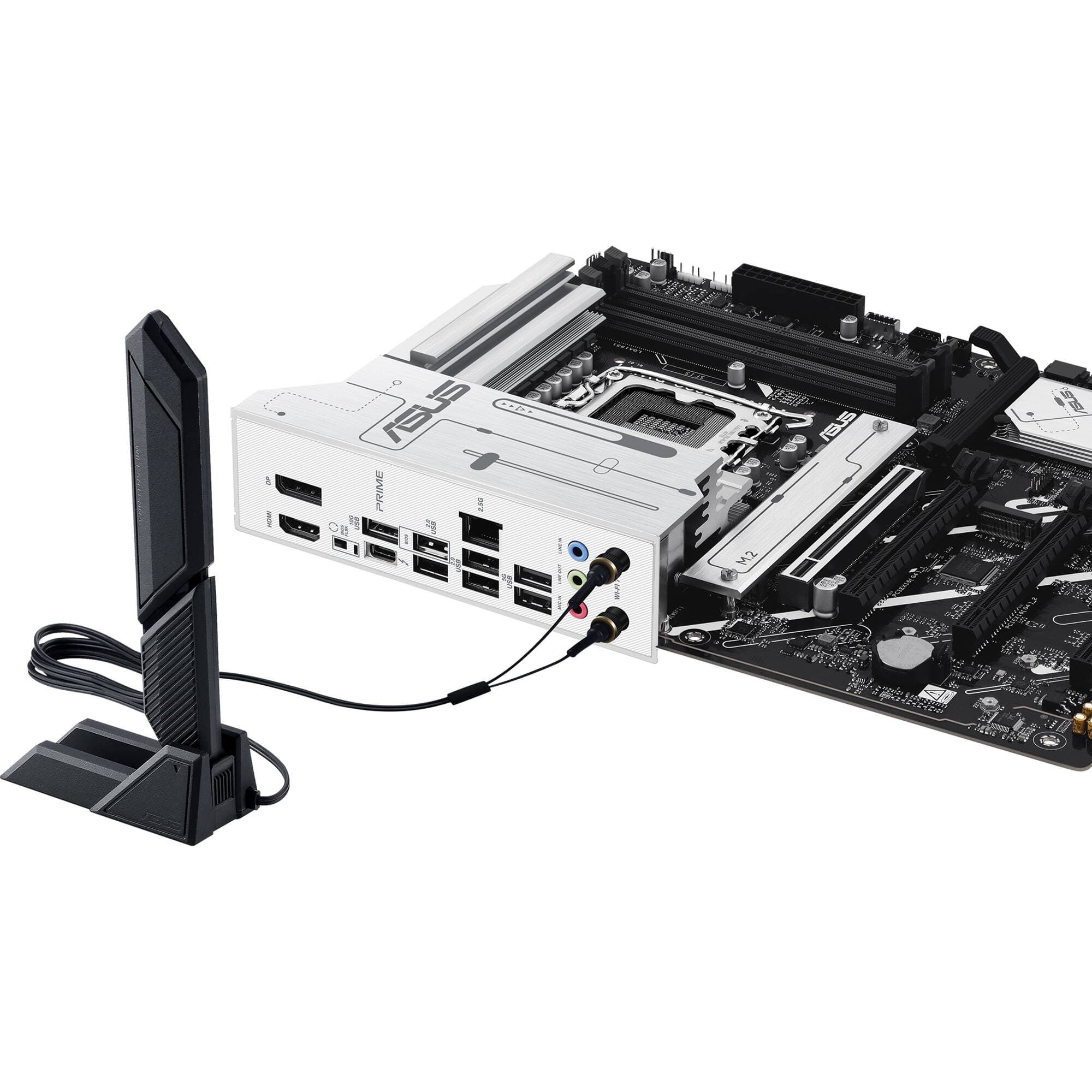 ASUS PRIME Z890-P WIFI ATX motherboard with LGA 1851 socket, Wi-Fi 7, and 4 M.2 slots