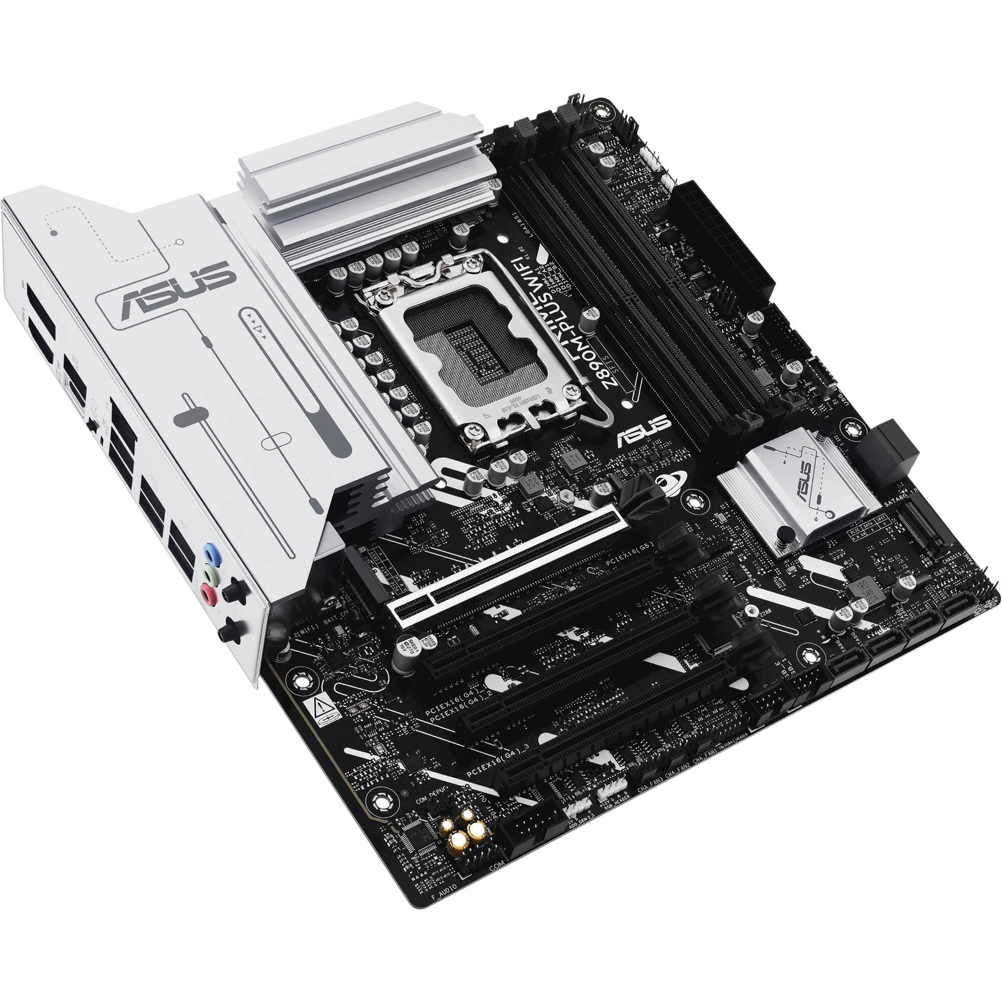 ASUS PRIME Z890M-PLUS WIFI micro-ATX motherboard with LGA 1851 socket, DDR5, Wi-Fi 7, and 3 M.2 slots