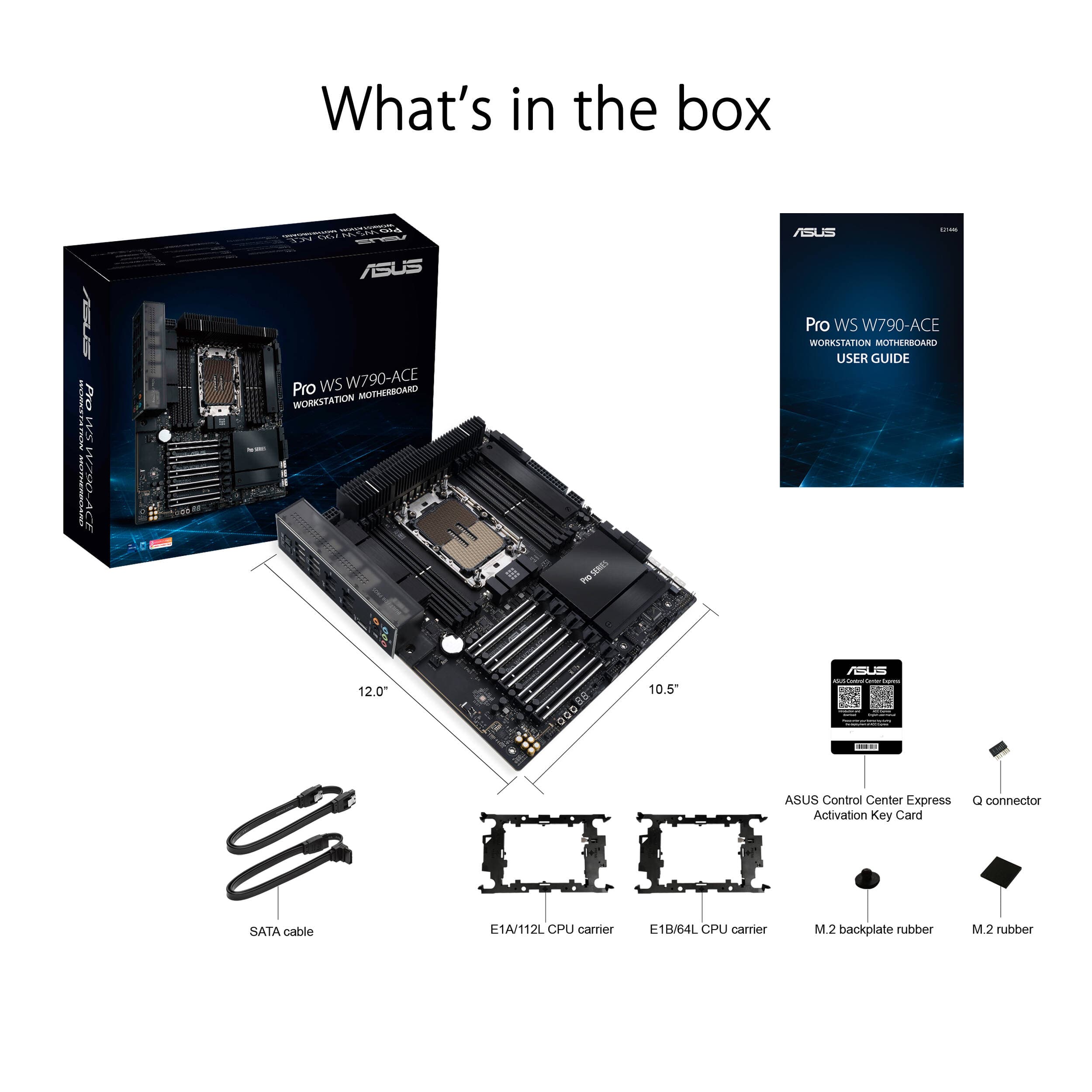 ASUS PRO WS W790-ACE workstation motherboard with Intel W790 chipset, 5 PCIe 5.0 x16 slots, and M.2 support