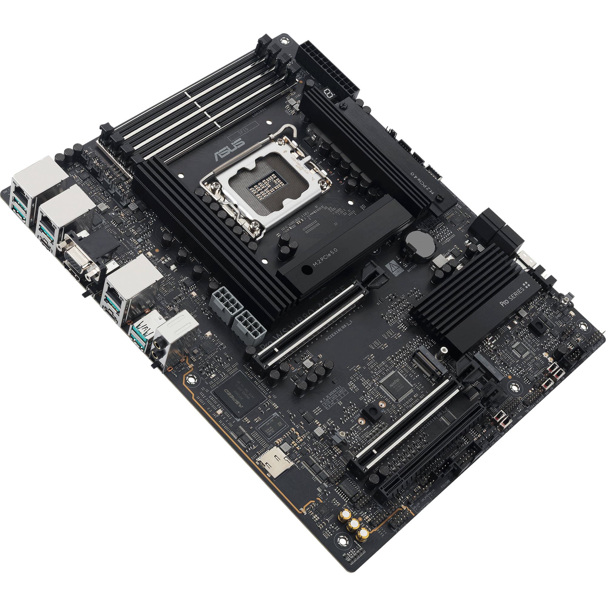 ASUS Pro WS W880 ACE SE ATX workstation motherboard with LGA 1851, Thunderbolt 4, and dual 2.5 GbE