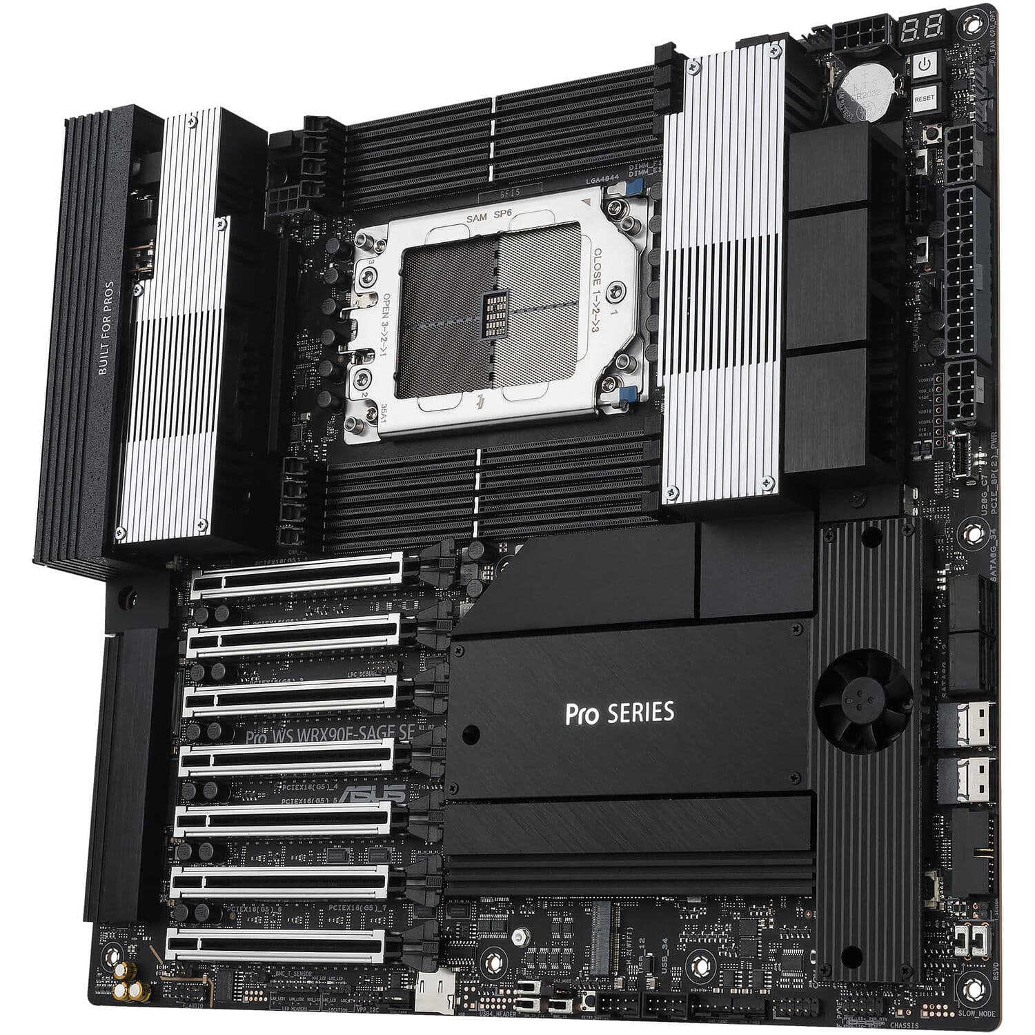 ASUS PRO WS WRX90E-SAGE SE workstation motherboard in E-ATX form factor