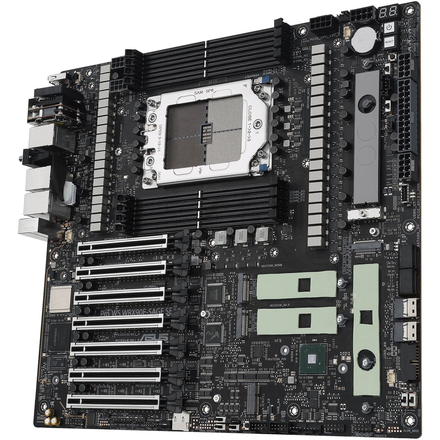 ASUS PRO WS WRX90E-SAGE SE workstation motherboard in E-ATX form factor