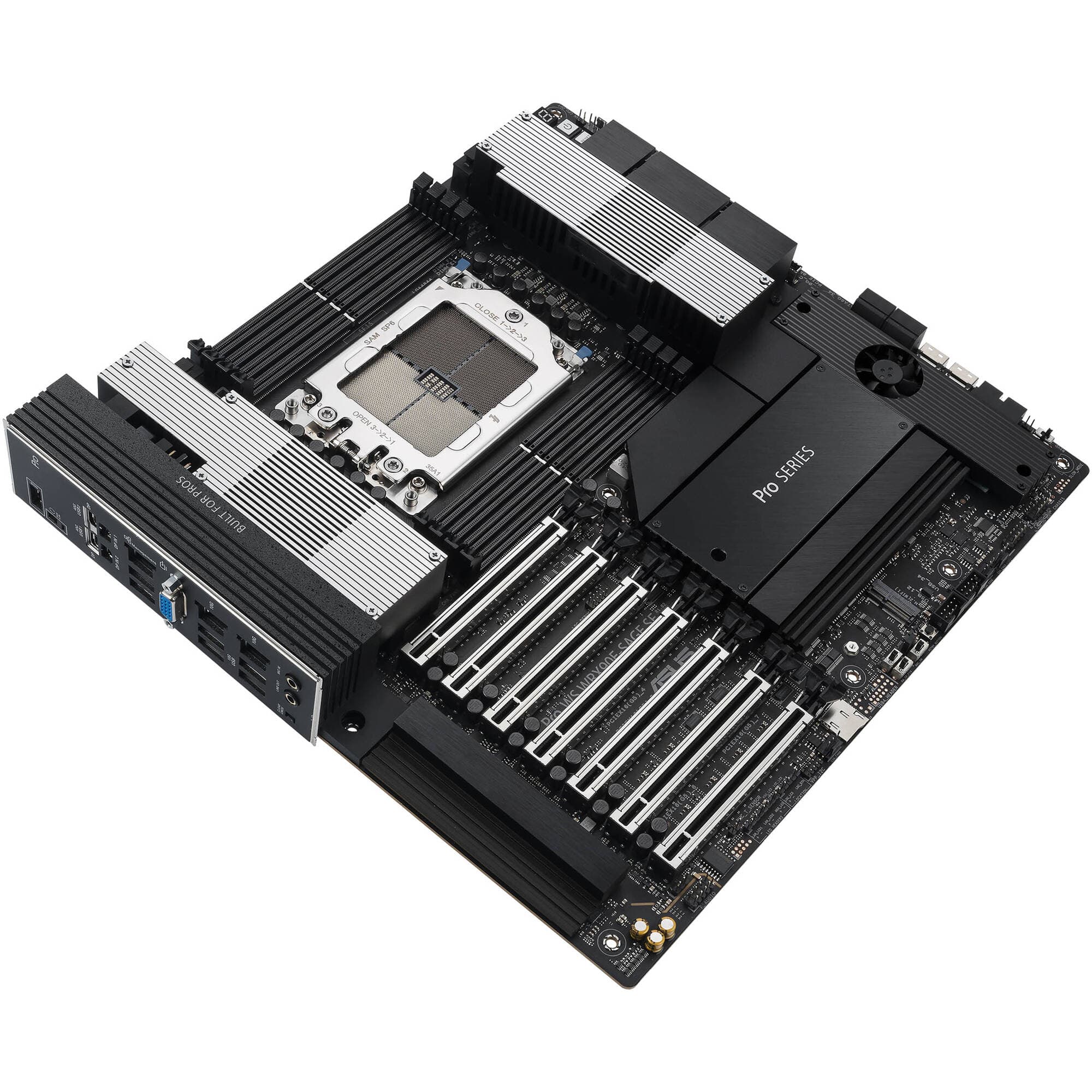 ASUS PRO WS WRX90E-SAGE SE workstation motherboard in E-ATX form factor