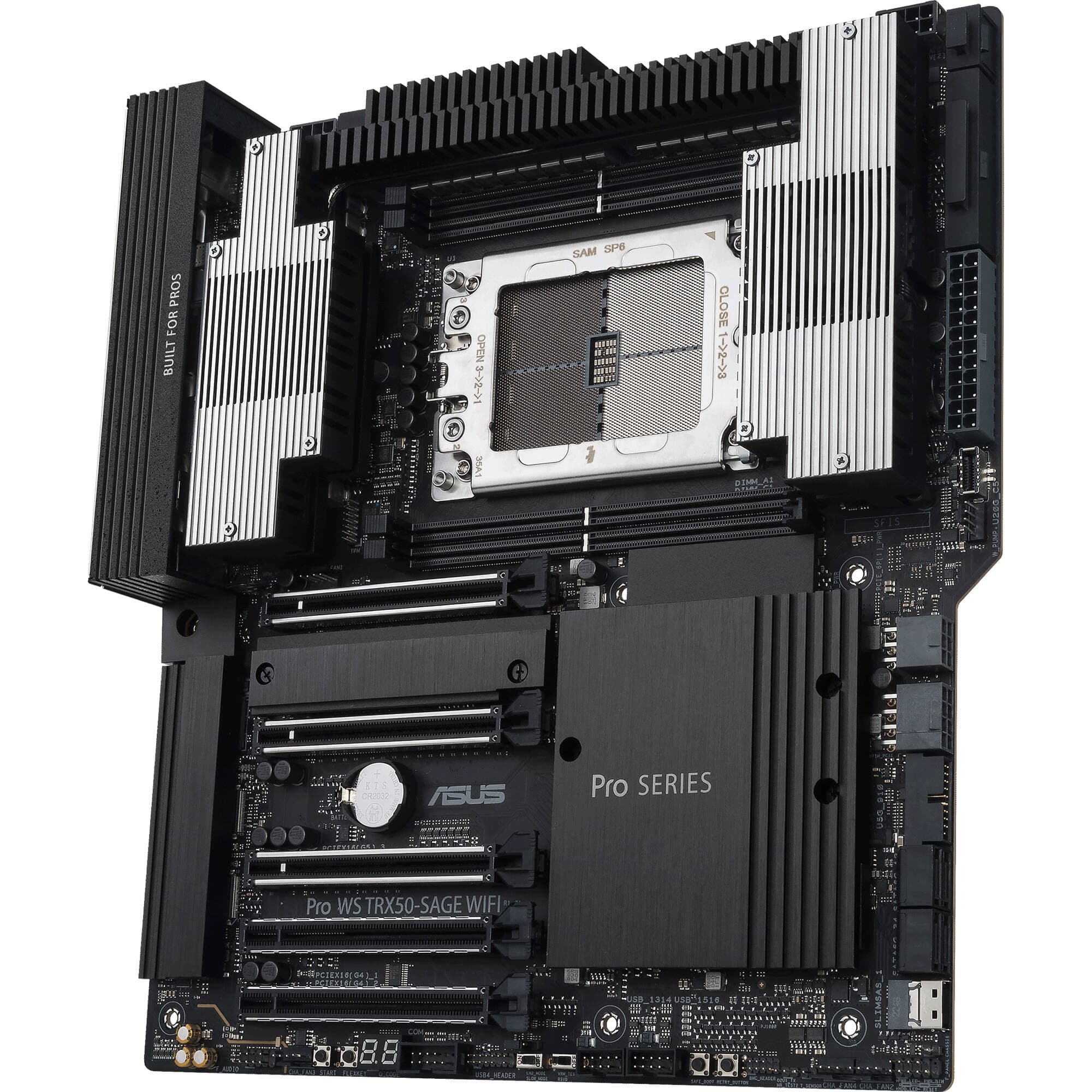 ASUS PRO WS TRX50-SAGE WIFI workstation motherboard with TRX50 platform and integrated WiFi