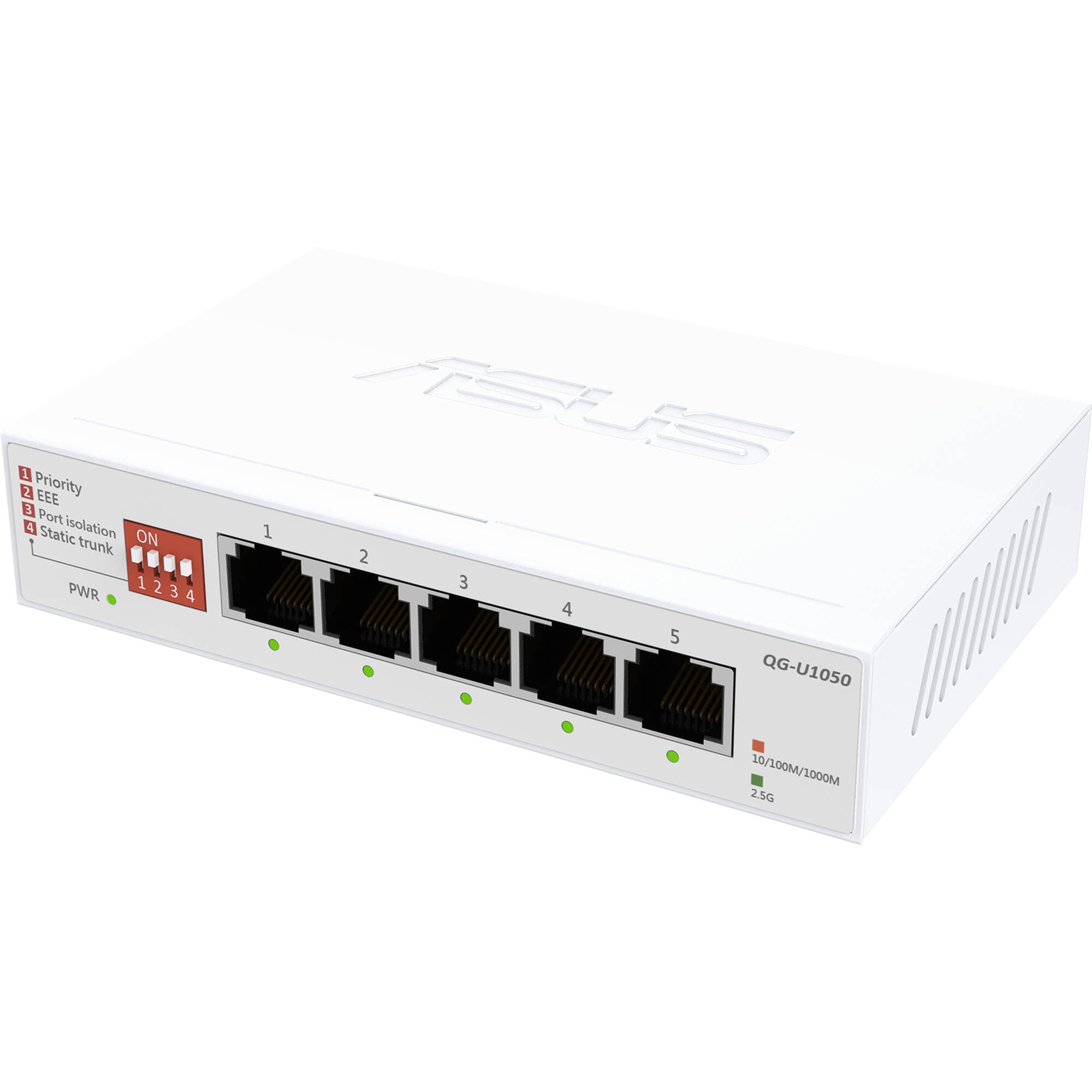 ASUS QG-U1050 5-port 2.5G unmanaged desktop switch with silent operation