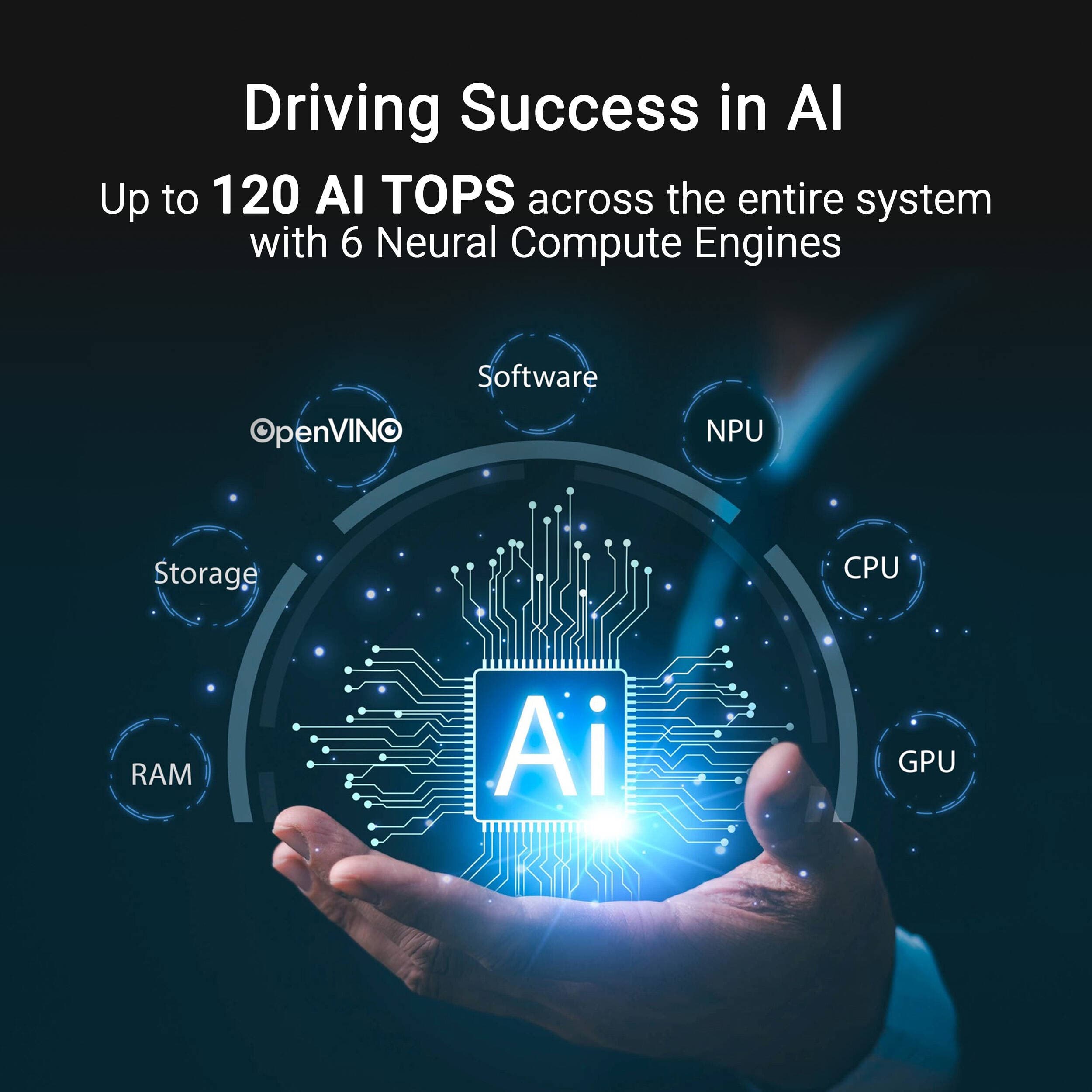 ASUS NUC 14 Pro AI Copilot+ mini PC with Core Ultra 7, 32 GB memory, 1 TB SSD, and VESA mount