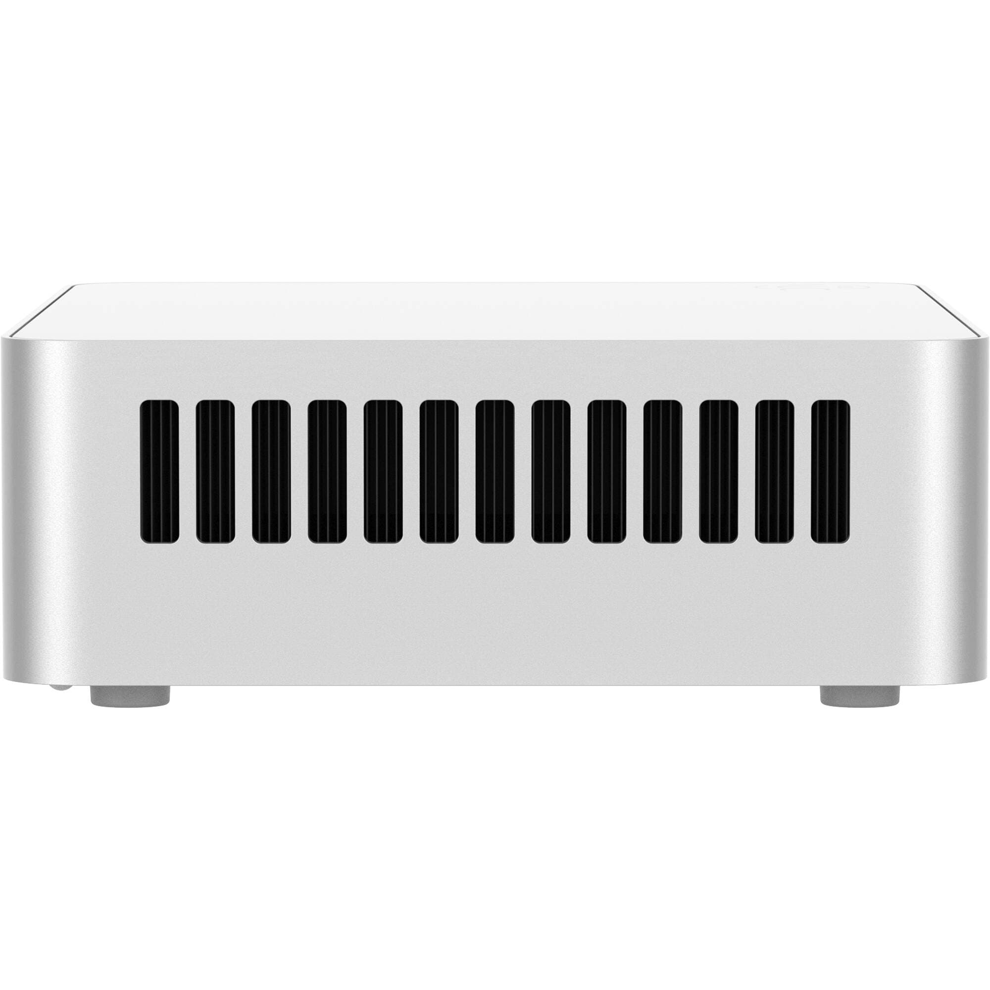 ASUS NUC 15 Pro+ barebone mini PC with silver aluminum chassis and Core Ultra 7 255H