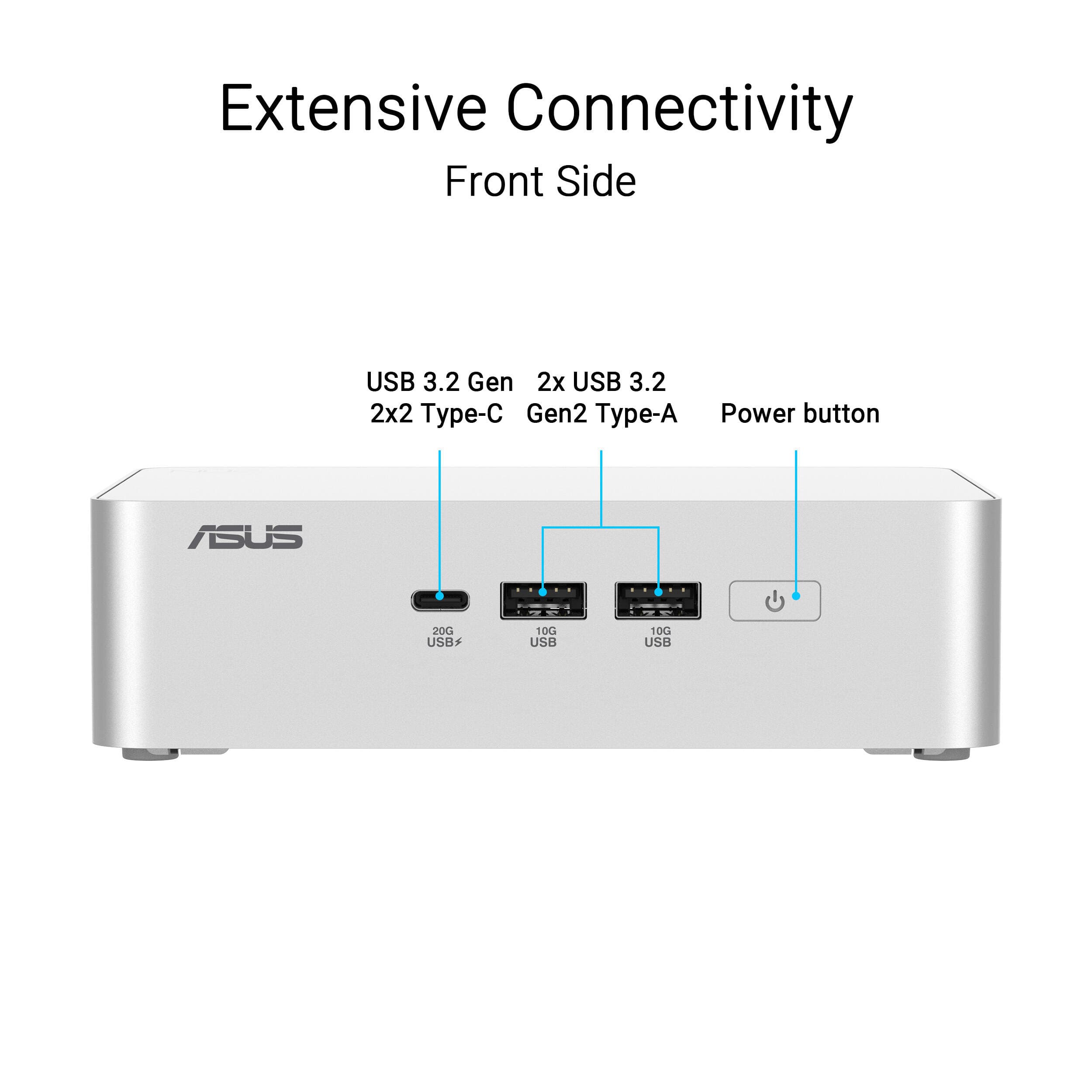ASUS NUC 15 Pro+ barebone mini PC with silver aluminum chassis and Core Ultra 7 255H