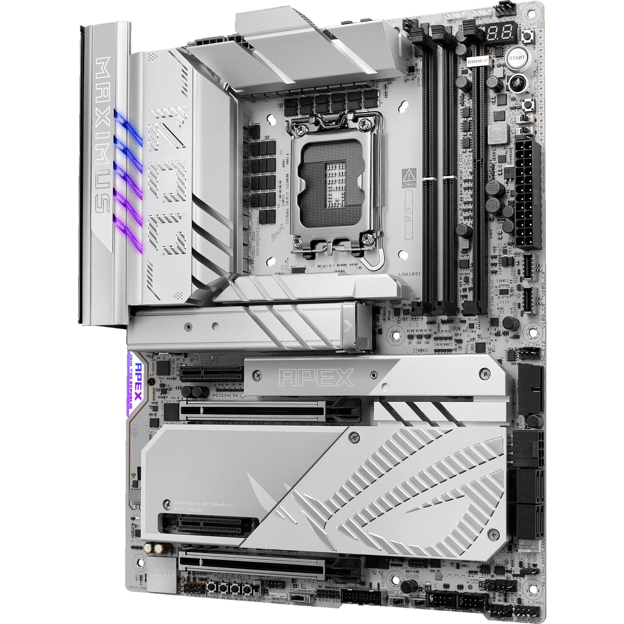 ASUS ROG MAXIMUS Z890 APEX ATX motherboard for Intel LGA 1851 with DDR5, WiFi 7, and 5G LAN