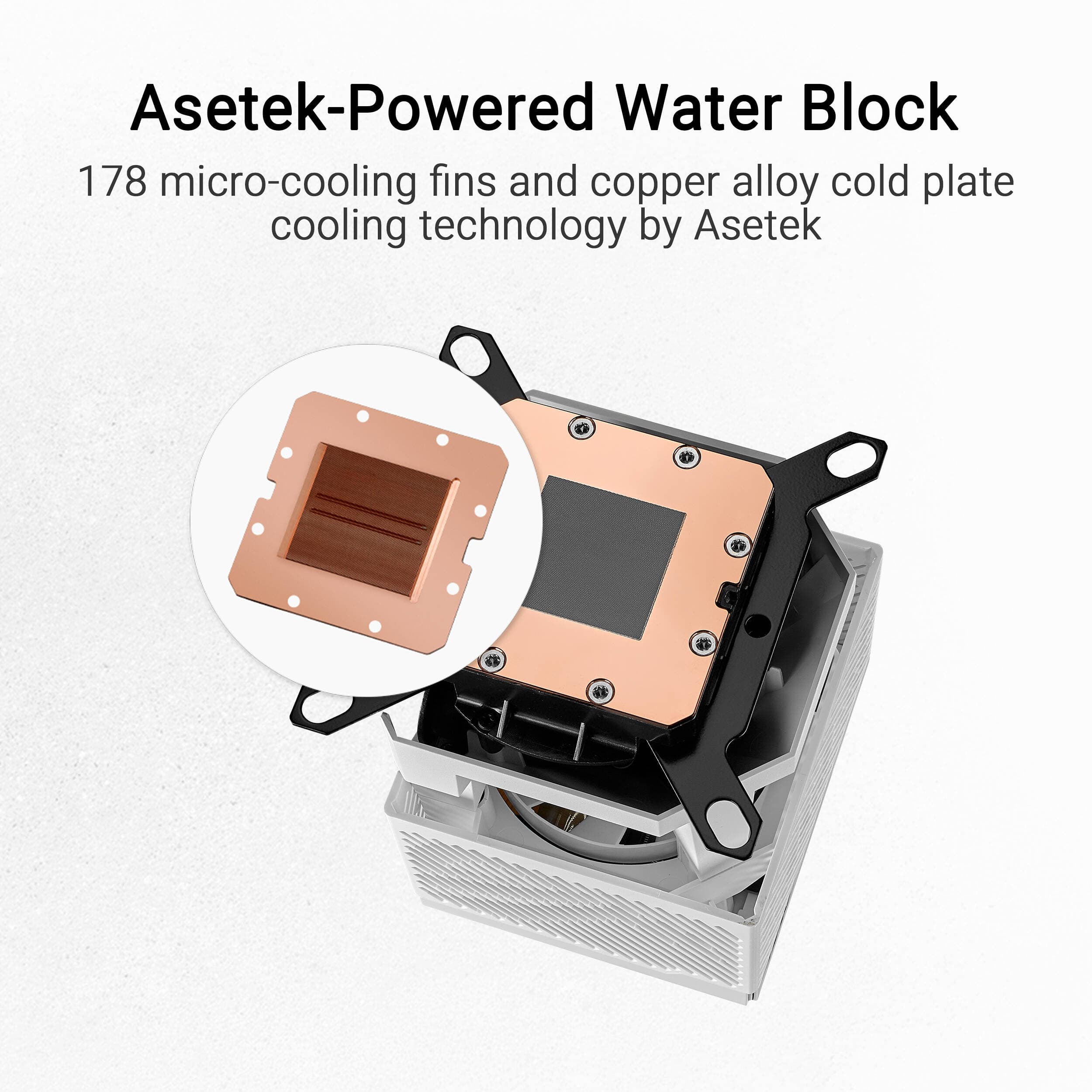 ASUS ROG RYUJIN III WB WHT white CPU water block with 3.5-inch LCD display