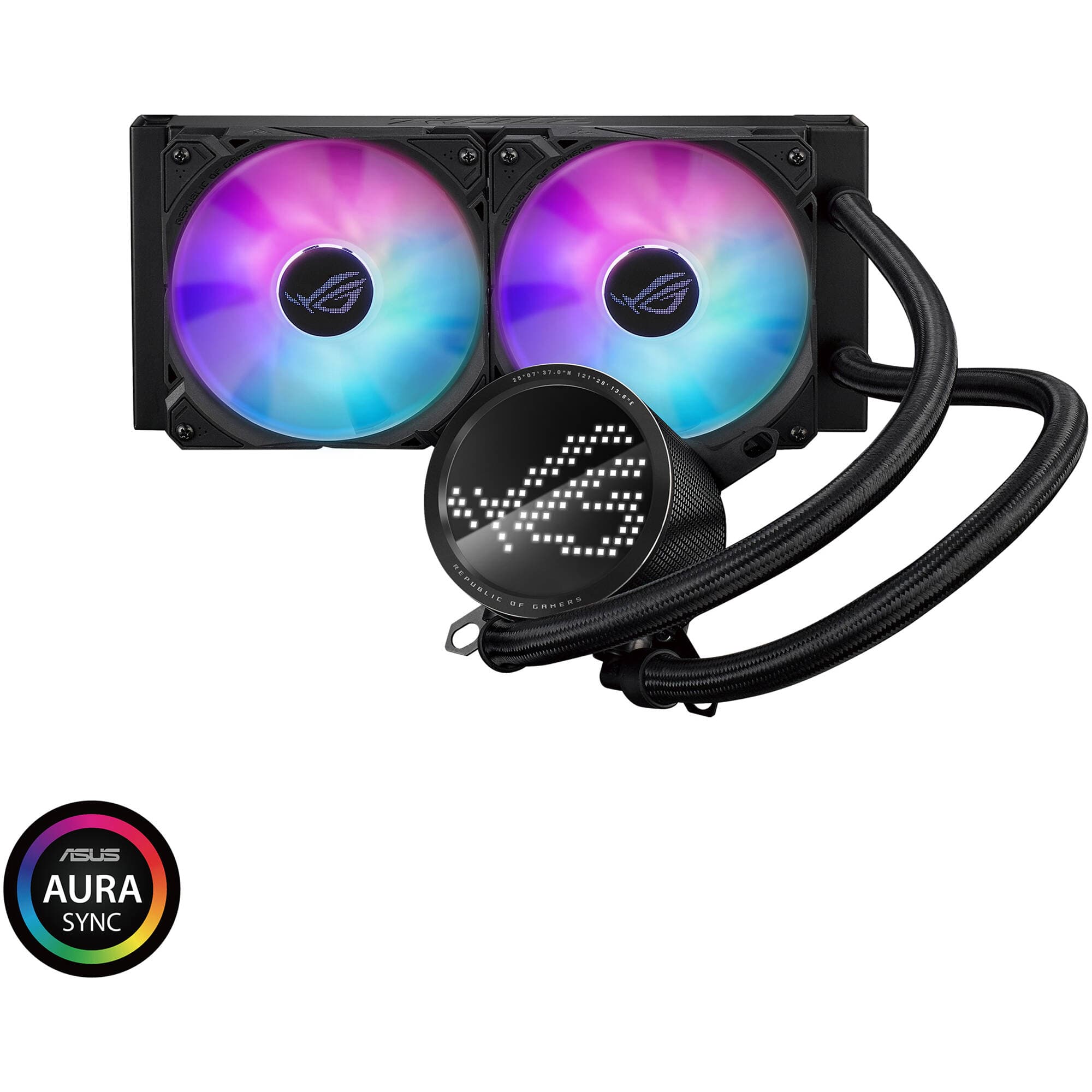 ASUS ROG Ryuo III 240 ARGB 240 mm AIO CPU cooler with LCD pump display
