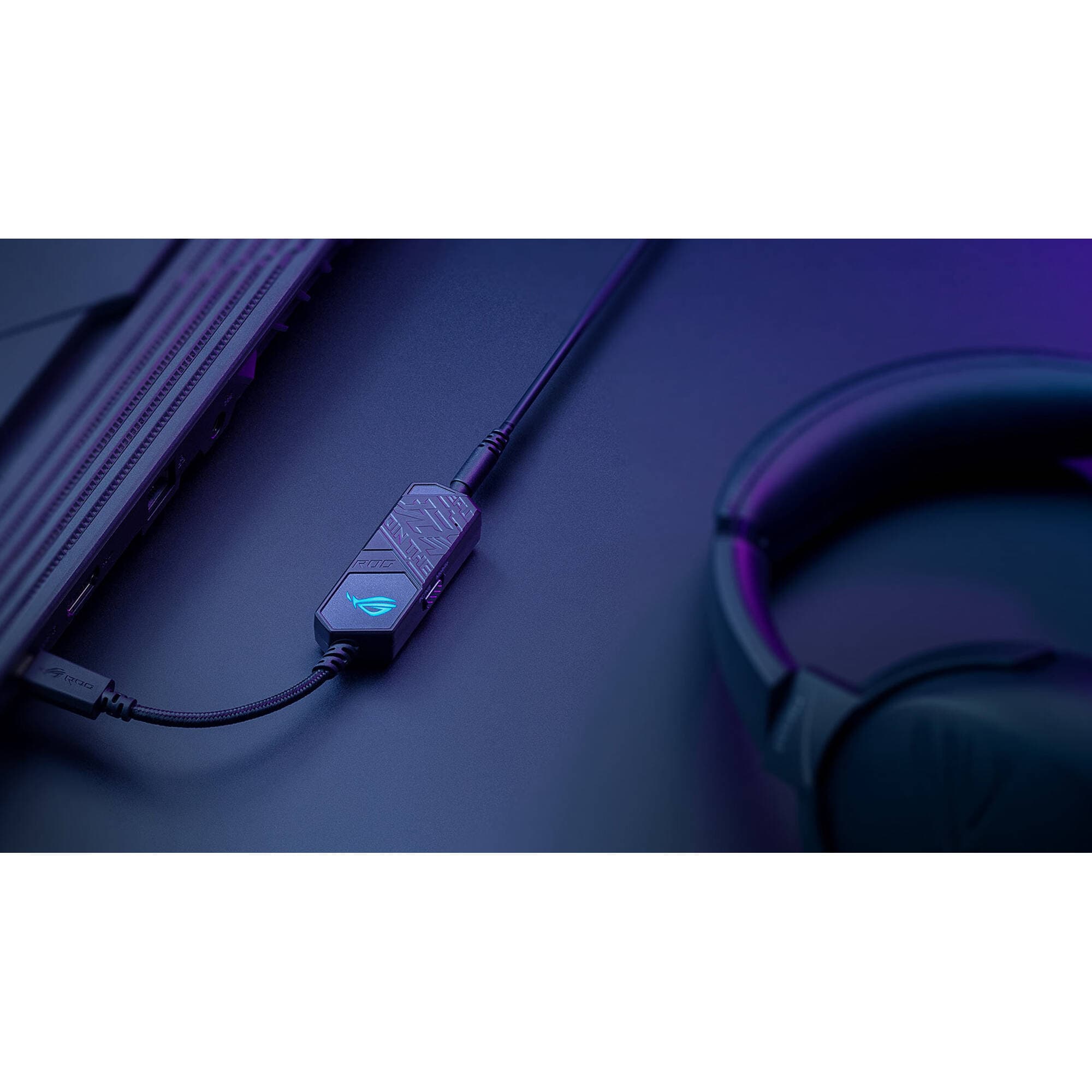 ASUS ROG Clavis USB-C gaming DAC with Aura Sync RGB for PC, PS5, mobile, and Switch