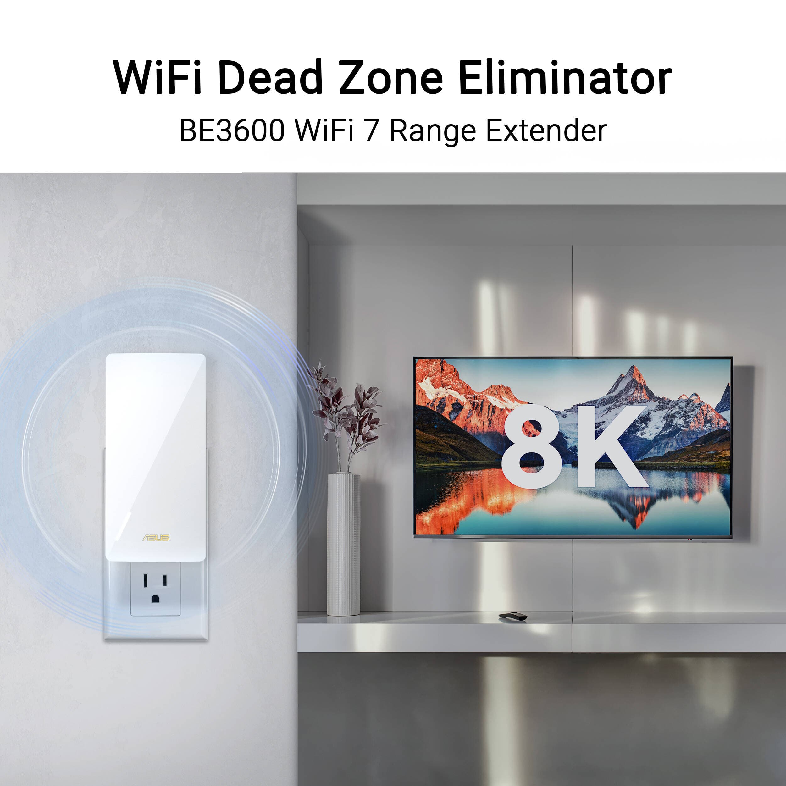 ASUS RP-BE58 BE3600 WiFi 7 range extender with AiMesh support
