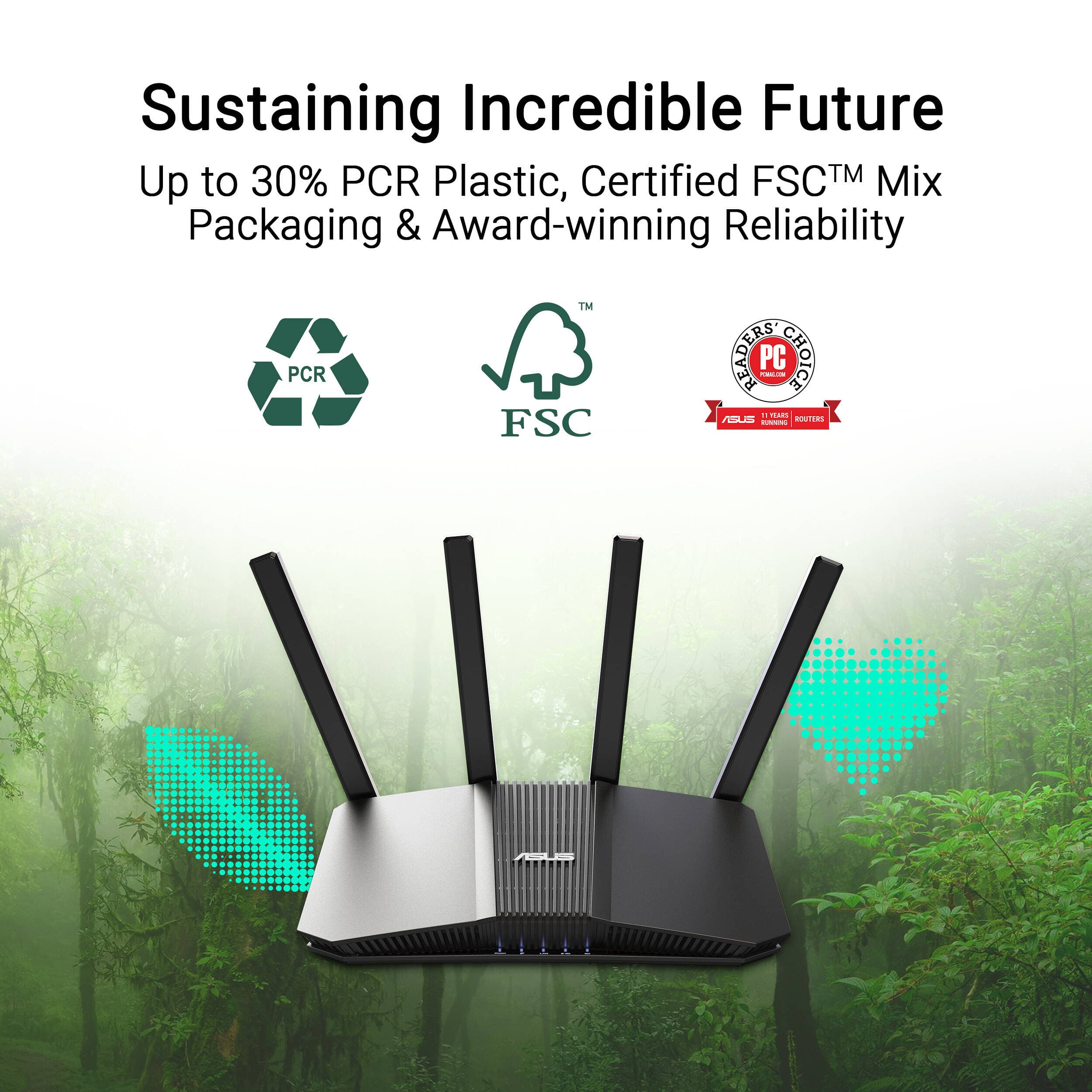 ASUS RT-BE58U Wi-Fi 7 router with 2.5G WAN/LAN port and four 1G ports