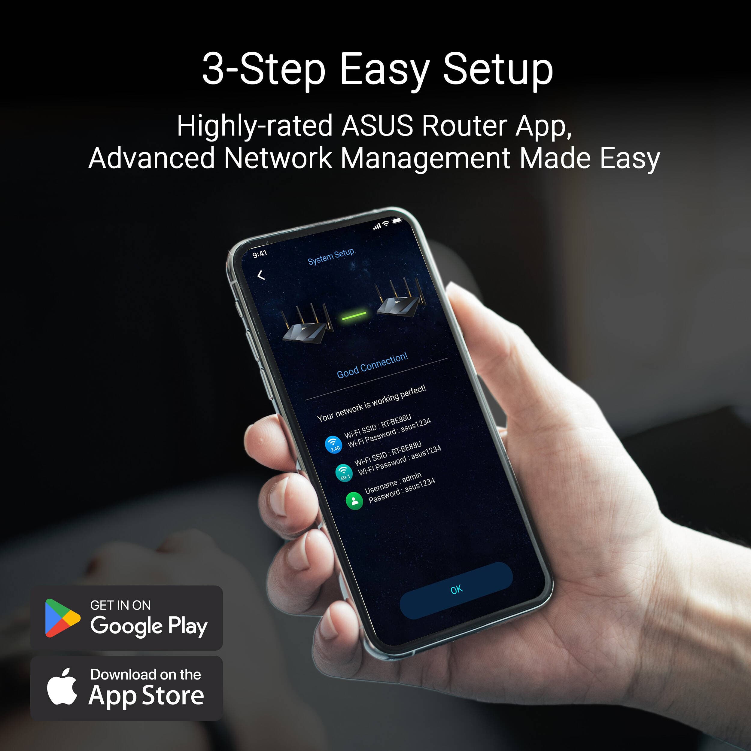 ASUS RT-BE88U WiFi 7 dual-band router with dual 10G ports and AiMesh