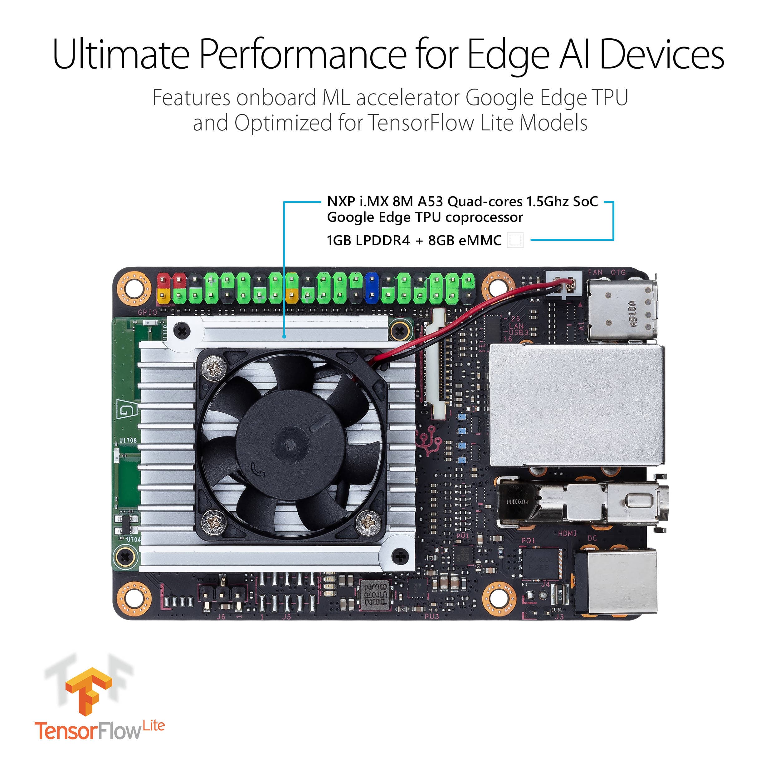 ASUS - MOTHERBOARDS SOC 1.5GHZ QUAD CORE CPU GC7000 1GB LPDDR4  8GB EMMC MINI MB view 2