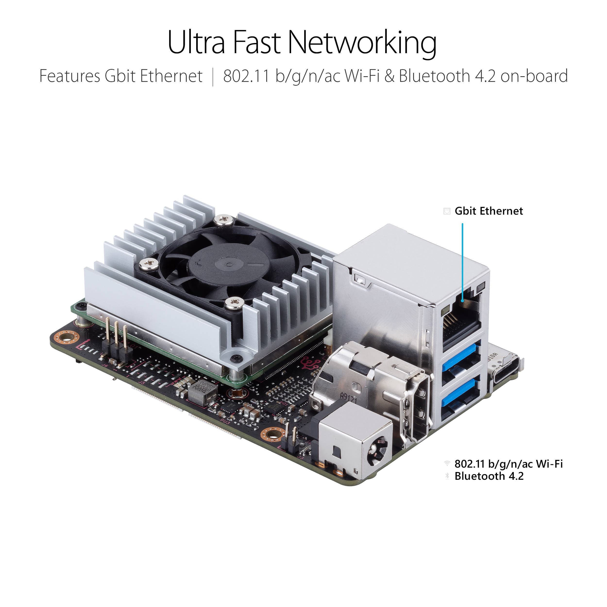 ASUS - MOTHERBOARDS SOC 1.5GHZ QUAD CORE CPU GC7000 1GB LPDDR4  8GB EMMC MINI MB view 4