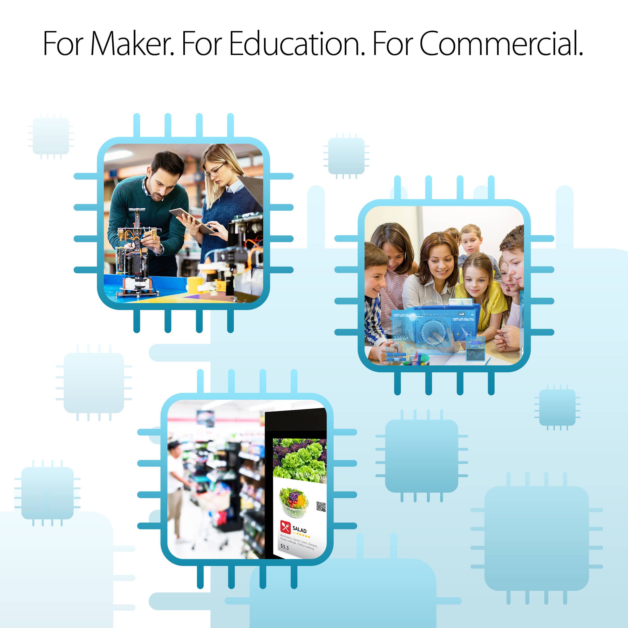 ASUS - MOTHERBOARDS SOC 1.5GHZ QUAD CORE CPU GC7000 1GB LPDDR4  8GB EMMC MINI MB view 6