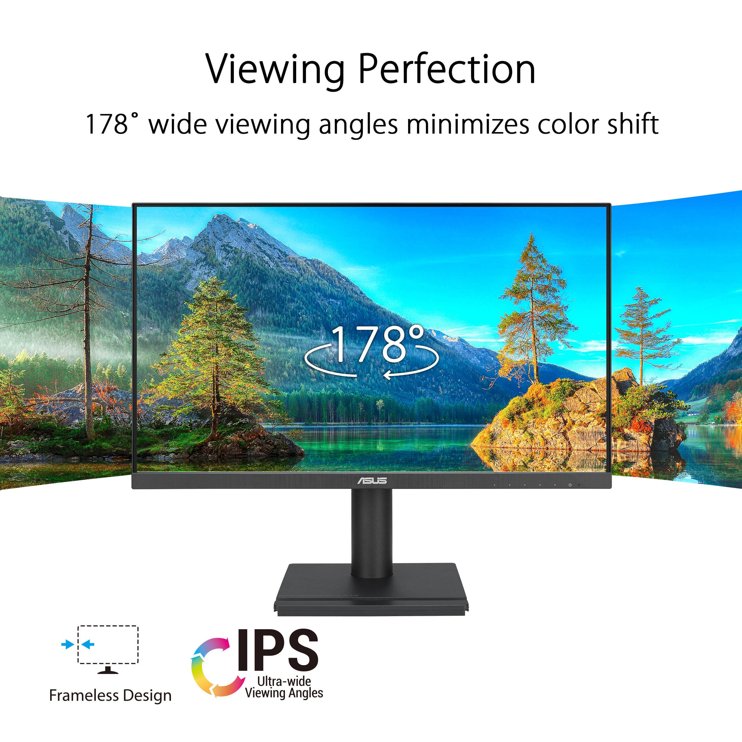 ASUS VA27DQFS 27-inch IPS Full HD monitor with ergonomic stand and VESA support