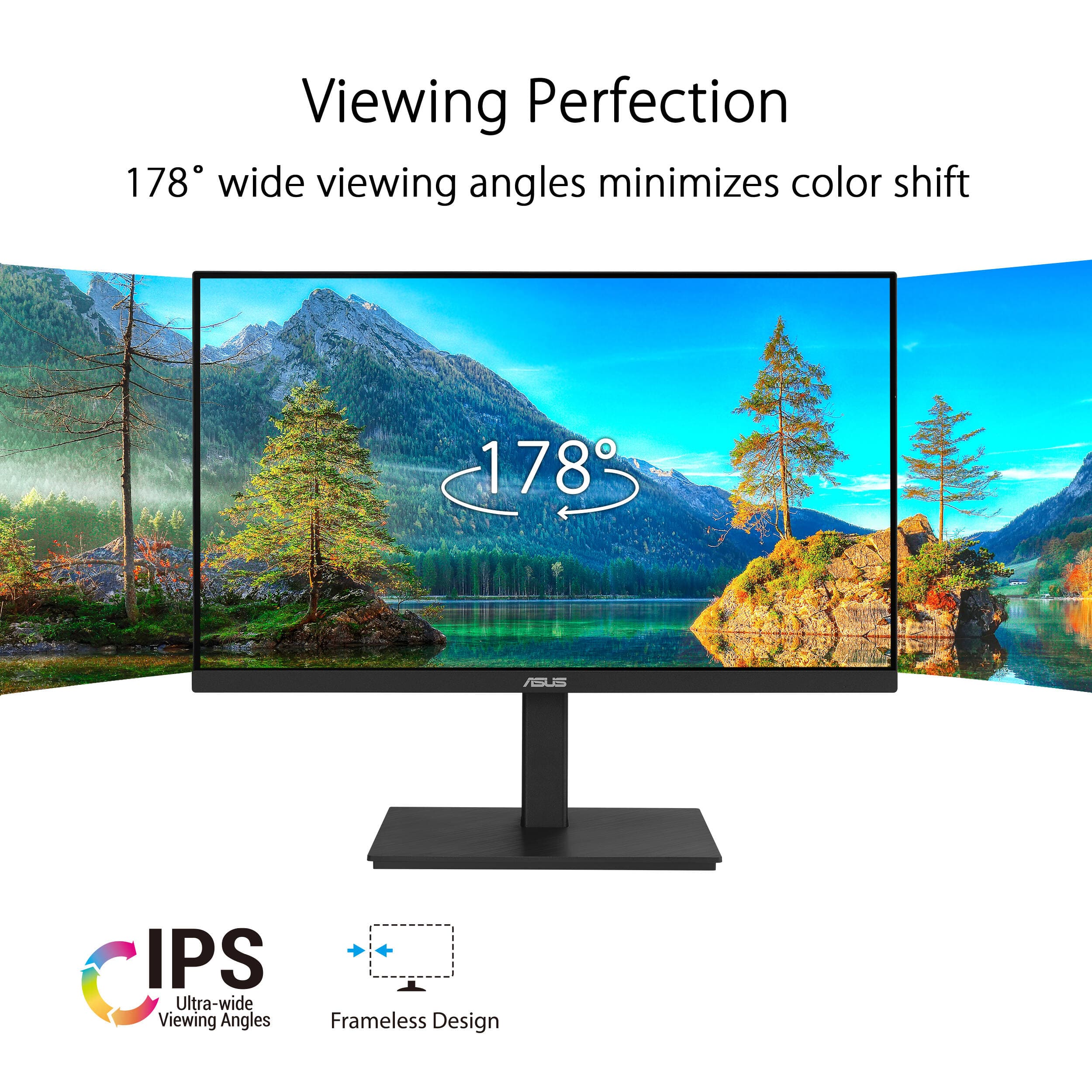 ASUS VA27ECPSN 27-inch Full HD IPS docking monitor with USB-C, RJ45, DisplayPort, HDMI, and height-adjustable stand
