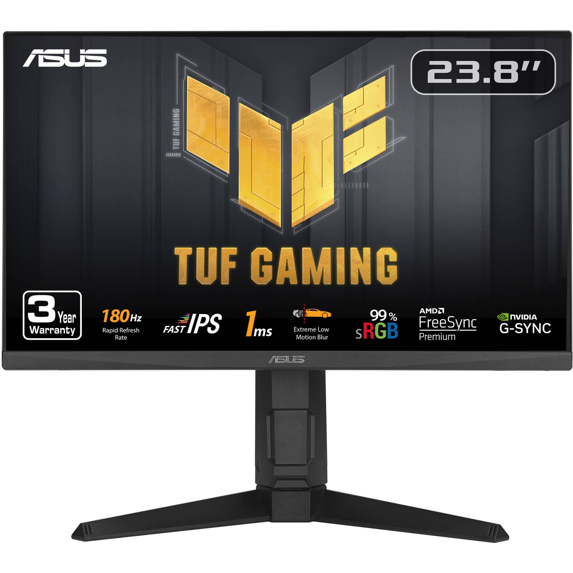 ASUS VG249QL3A 23.8-inch Full HD gaming monitor with slim bezels and height-adjustable stand