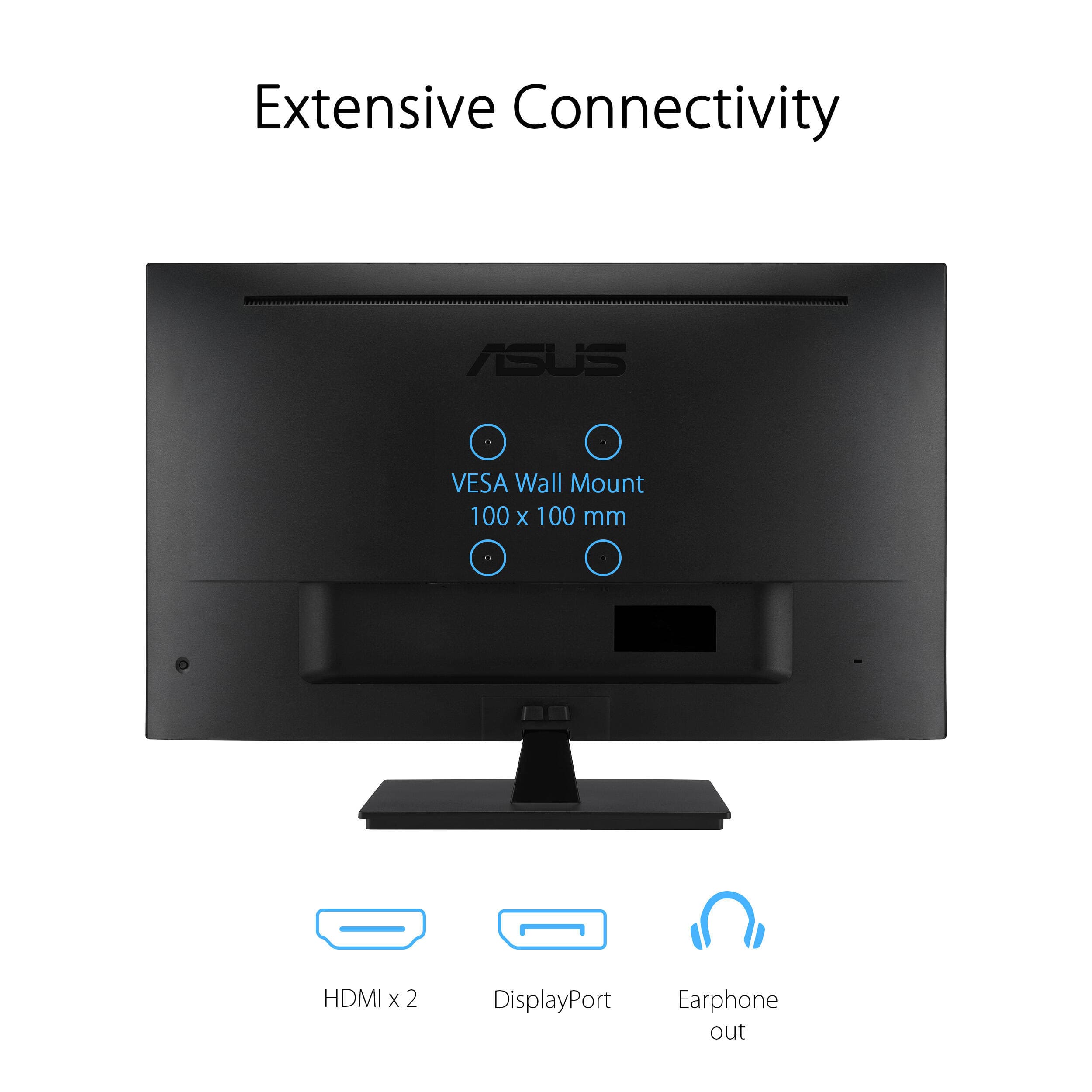 ASUS VP327Q 31.5-inch 4K UHD monitor with HDR-10, 99% sRGB, and VESA mount support