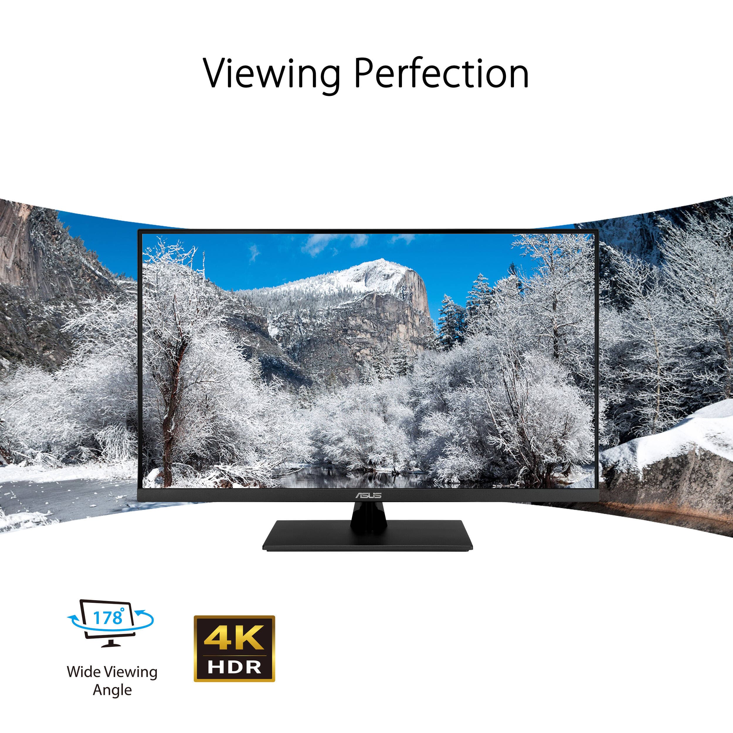 ASUS VP327Q 31.5-inch 4K UHD monitor with HDR-10, 99% sRGB, and VESA mount support