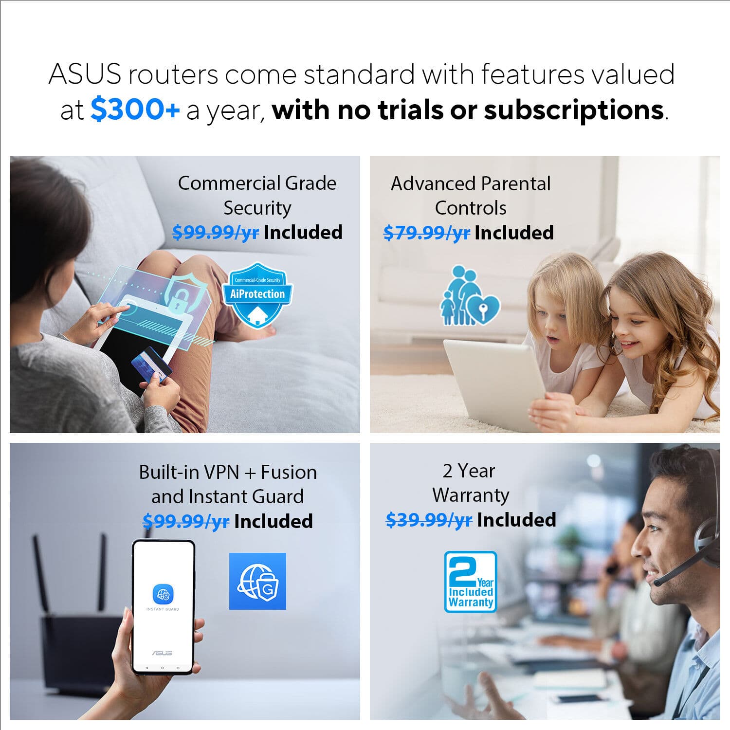ASUS ZenWiFi AX Hybrid XC5 AX3000 mesh WiFi 6 system for whole-home coverage