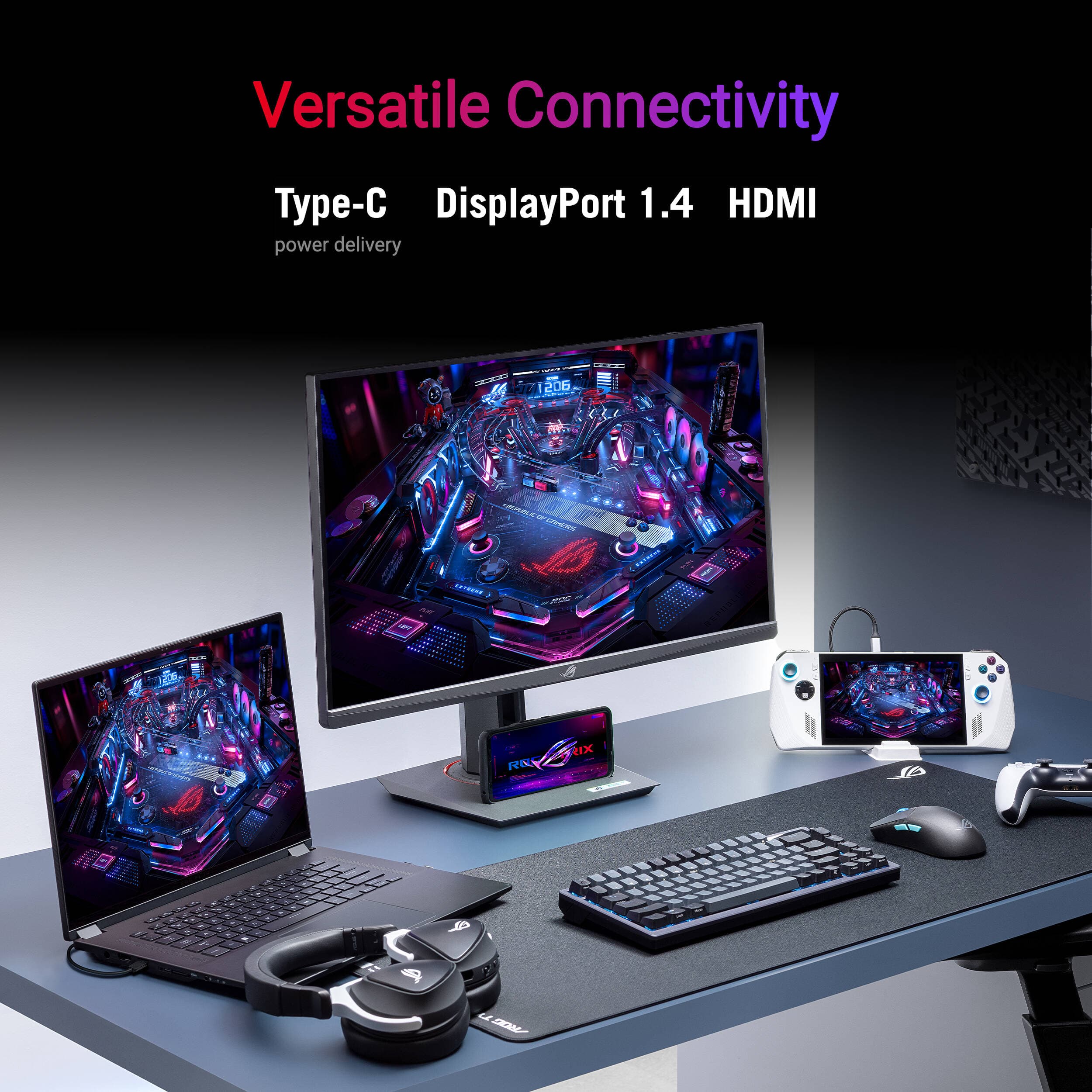 ASUS ROG Strix XG27ACMG 27-inch QHD Fast IPS gaming monitor with USB-C and adjustable stand