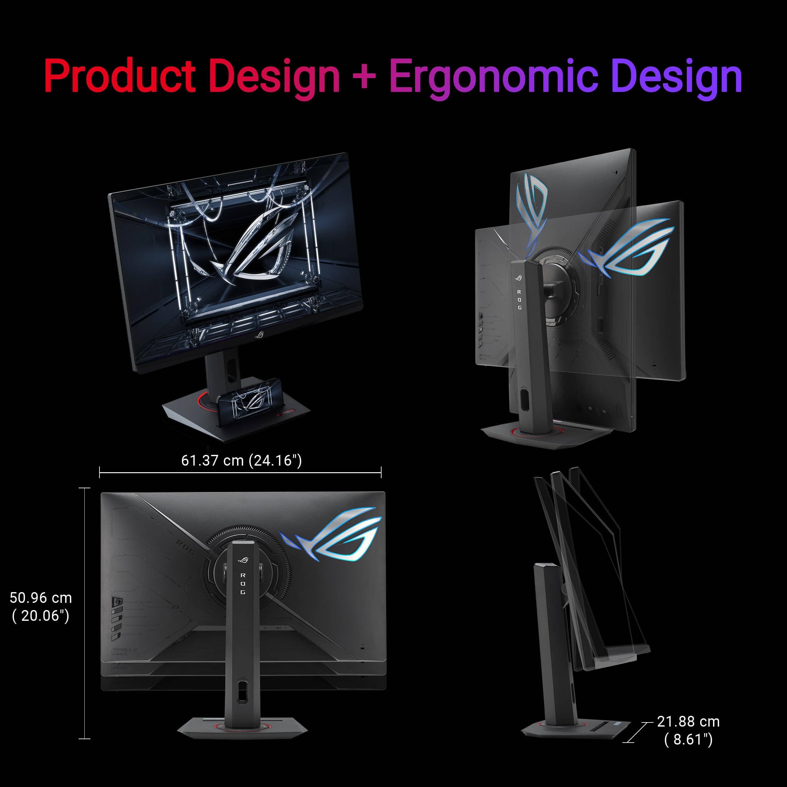 ASUS ROG Strix XG27ACMG 27-inch QHD Fast IPS gaming monitor with USB-C and adjustable stand