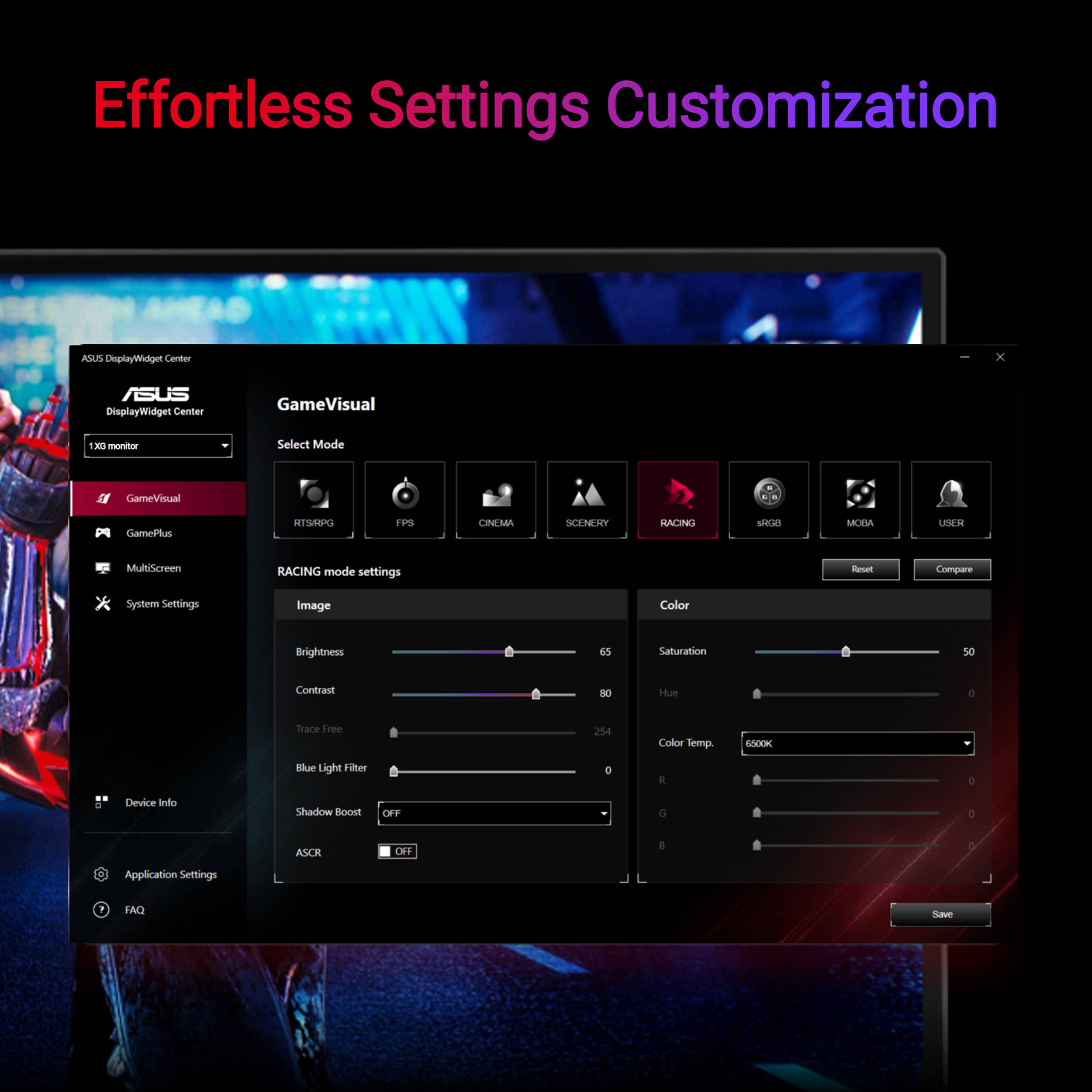ASUS ROG Strix XG27ACMG 27-inch QHD Fast IPS gaming monitor with USB-C and adjustable stand