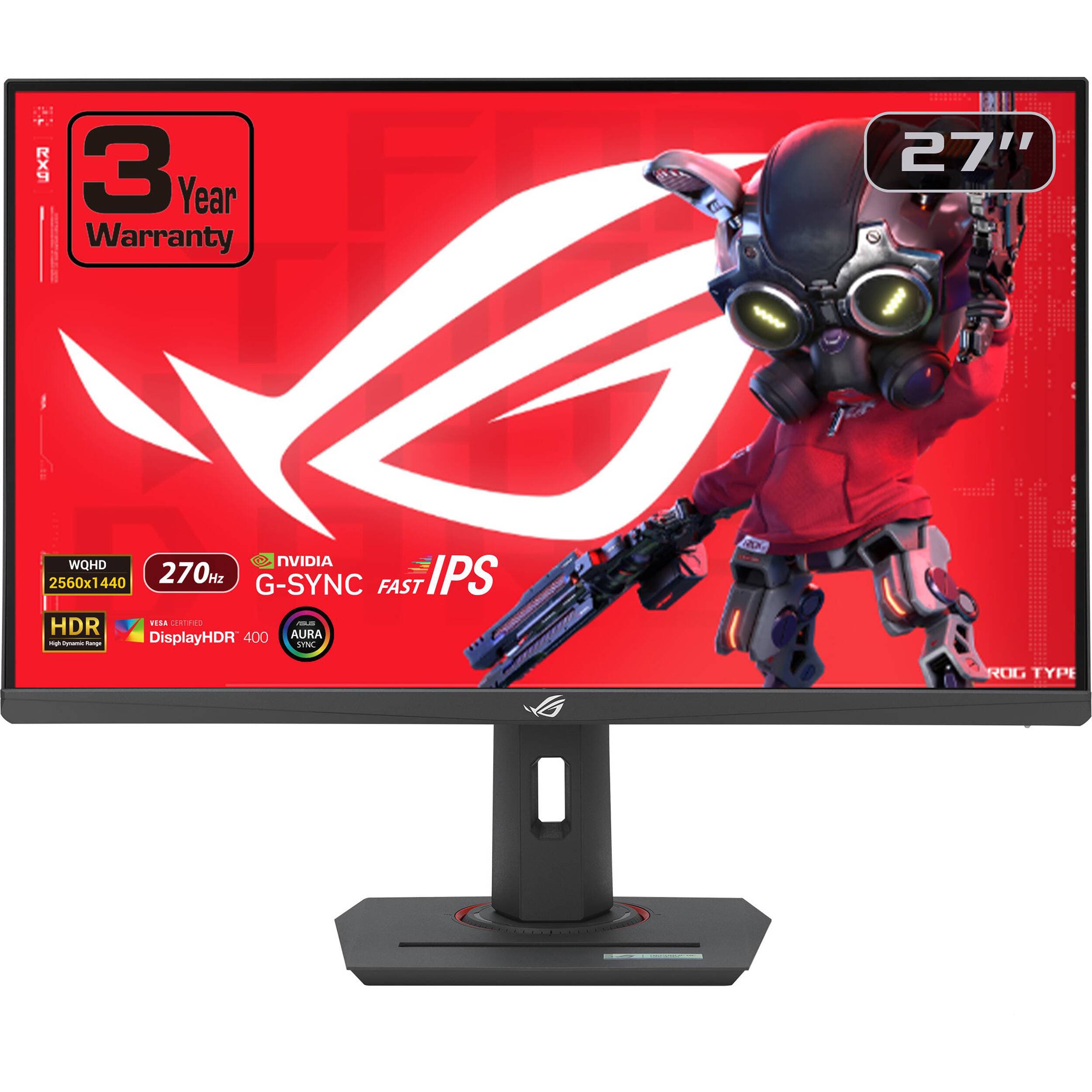 ASUS ROG Strix XG27ACMG 27-inch QHD Fast IPS gaming monitor with USB-C and adjustable stand