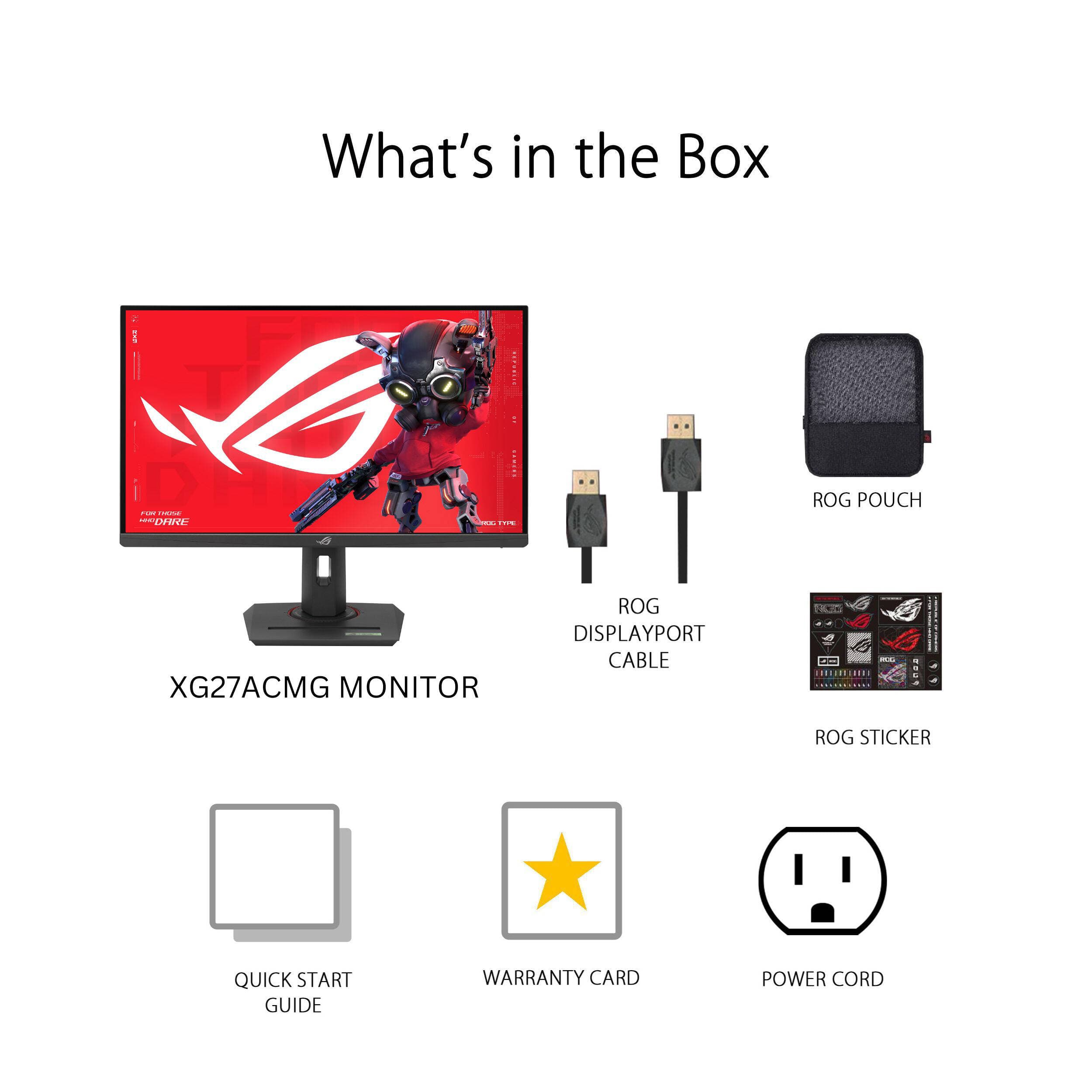 ASUS ROG Strix XG27ACMG 27-inch QHD Fast IPS gaming monitor with USB-C and adjustable stand