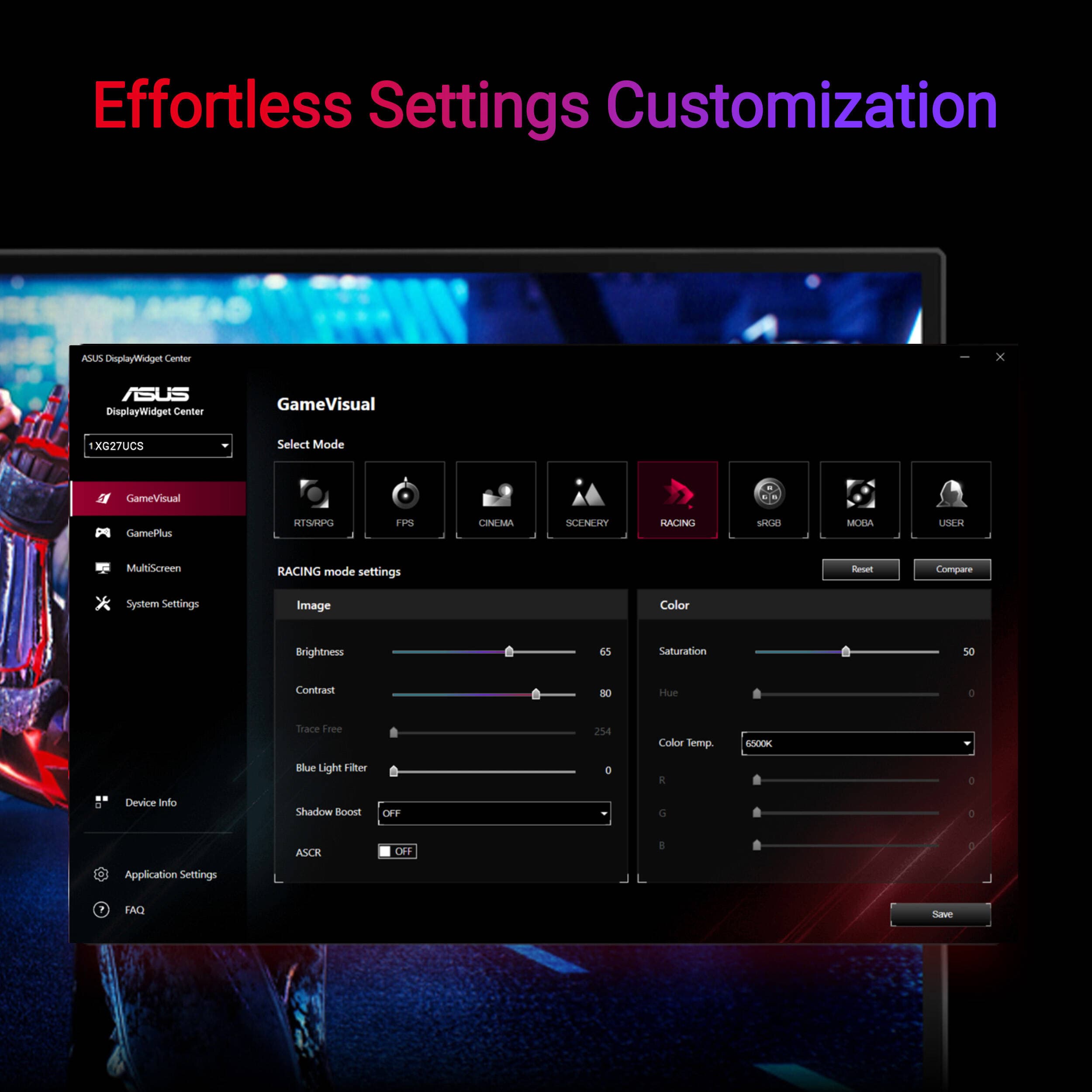ASUS ROG Strix XG27UCS 27-inch 4K Fast IPS gaming monitor with HDR400