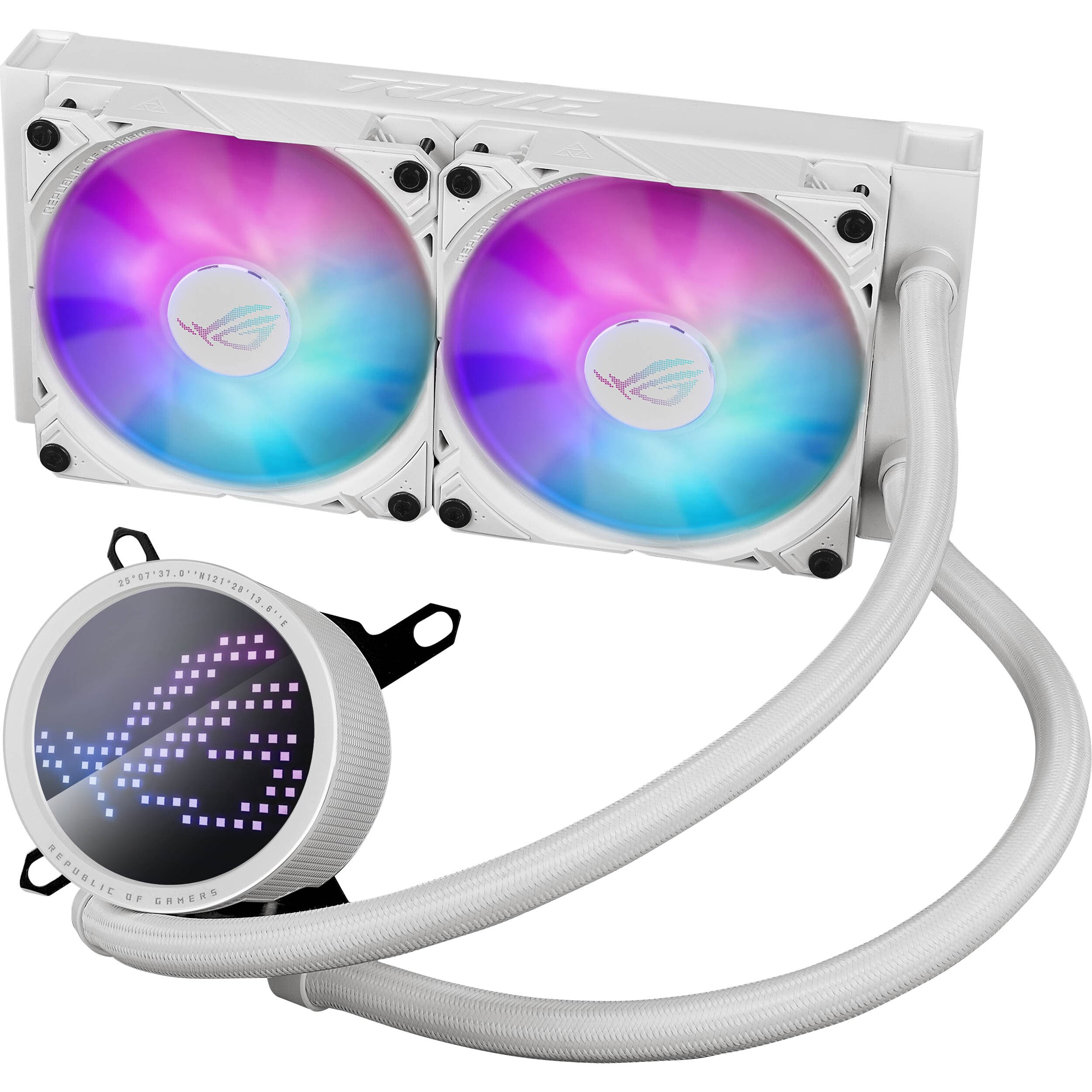 ASUS ROG Ryuo III 240 ARGB White AIO CPU Cooler | 240 mm, LCD