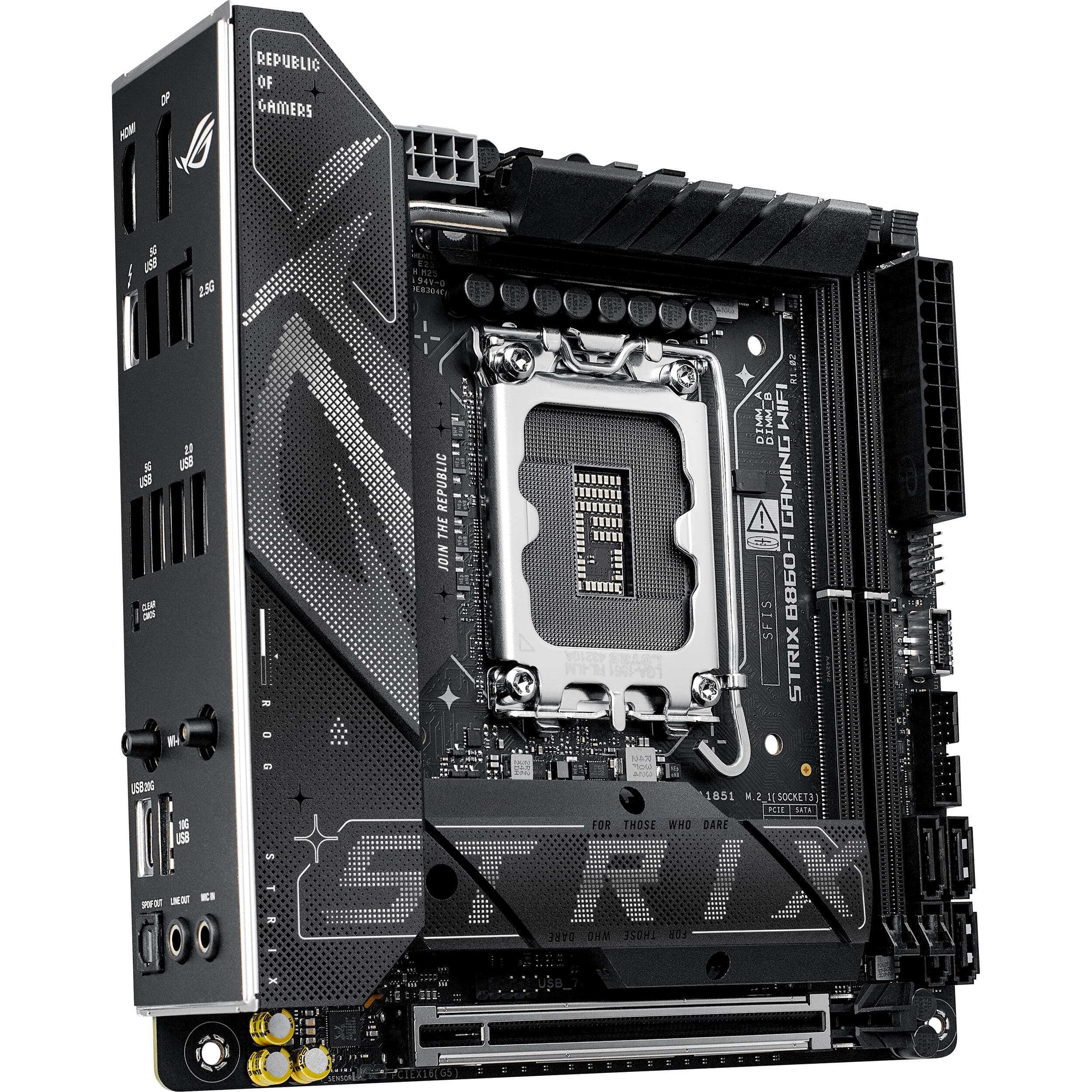 ASUS ROG STRIX B860-I GAMING WIFI Mini-ITX Motherboard | WiFi 7, DDR5