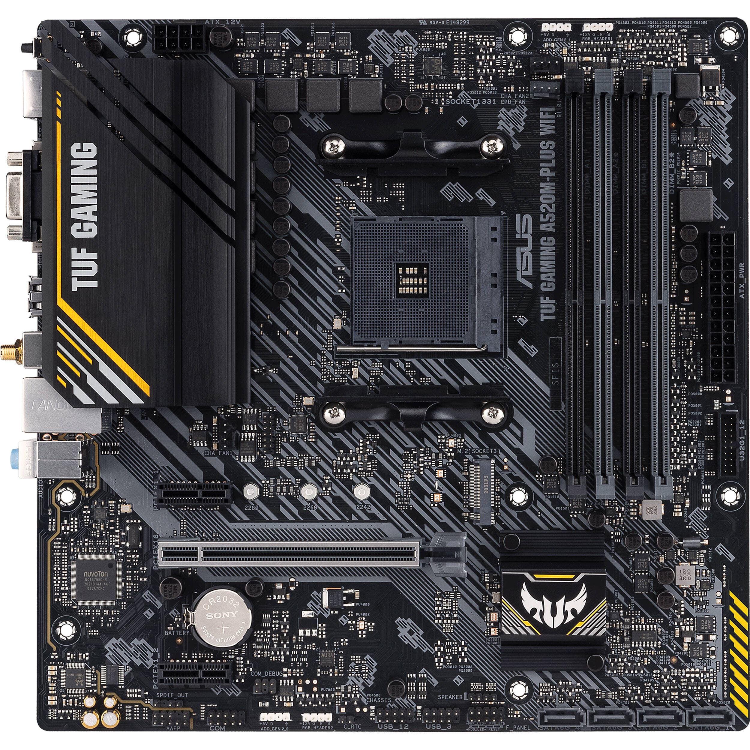 ASUS TUF GAMING A520M-PLUS WiFi Motherboard | mATX, AM4, Wi-Fi